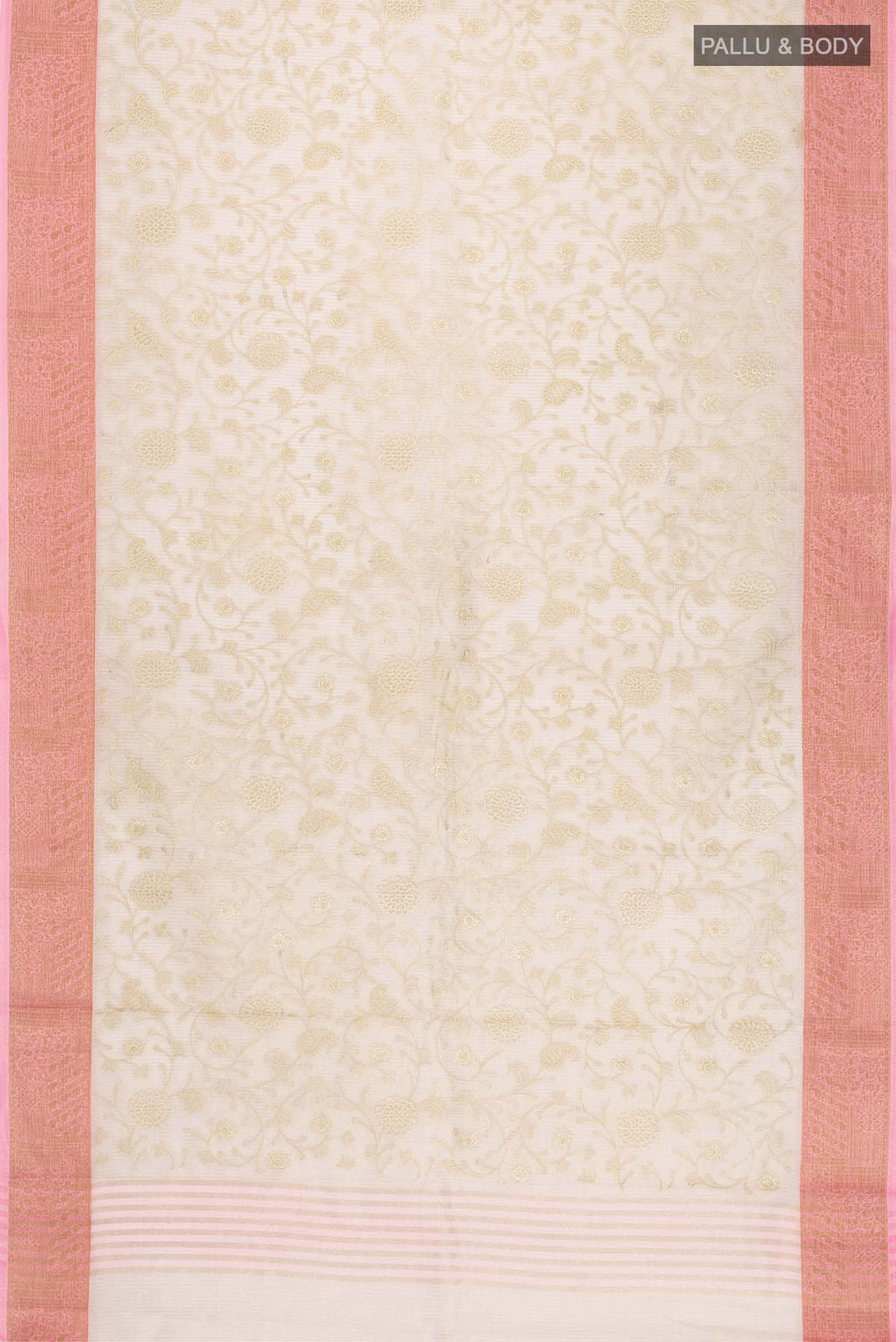 Beige Kota Cotton Saree