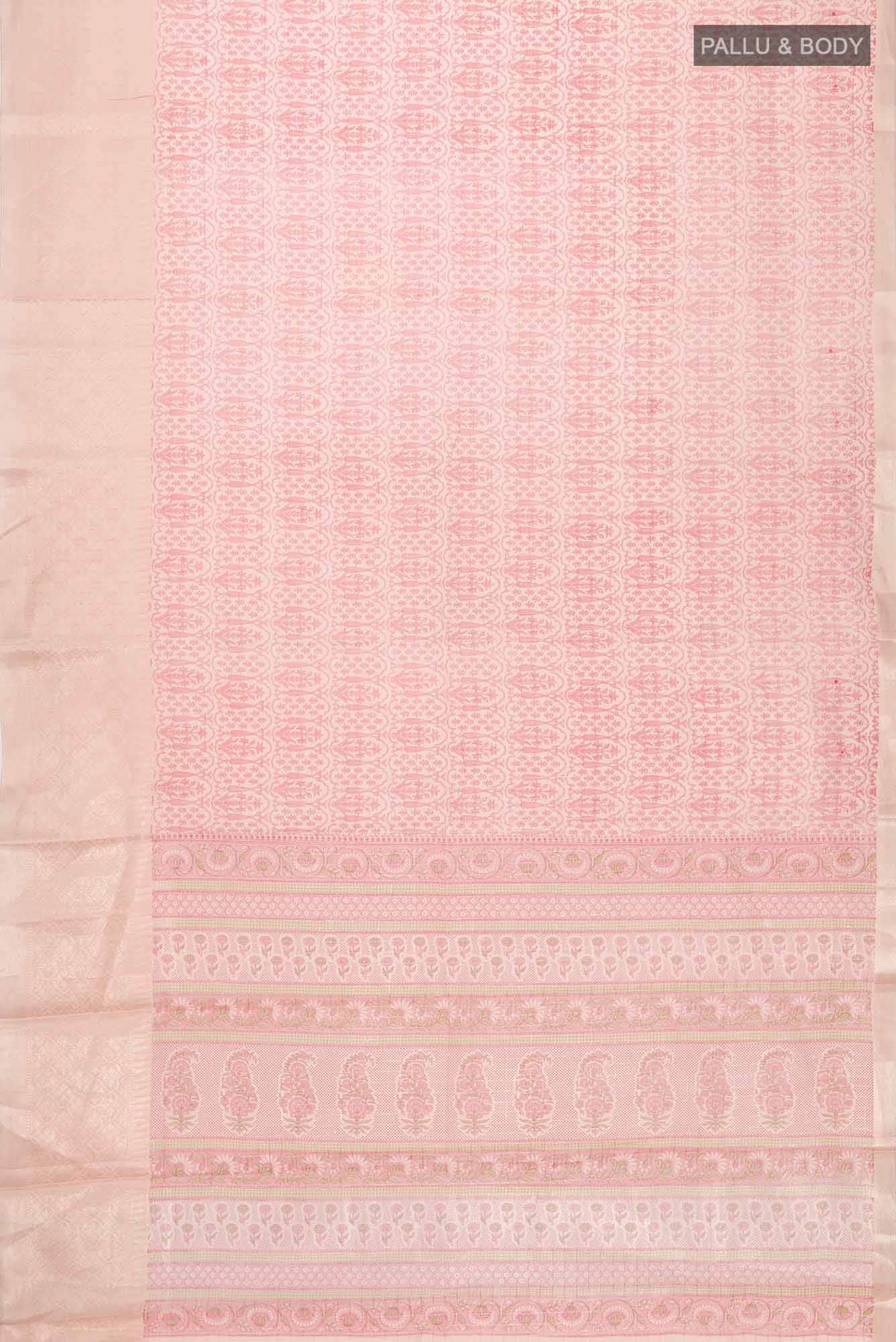 Peach Silk Cotton Saree