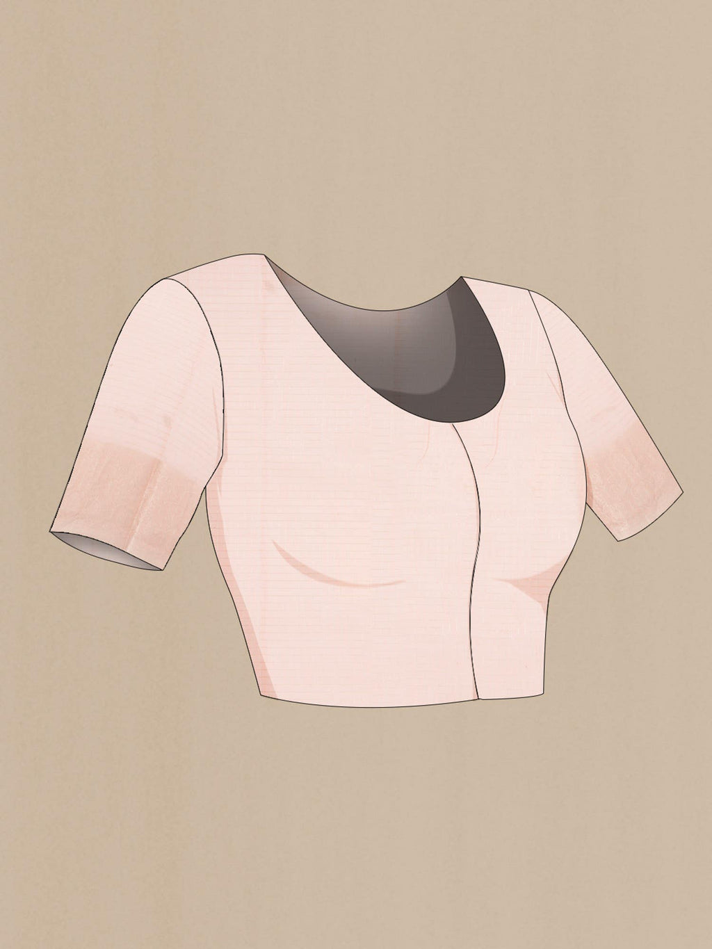 Peach Blended Silk Cotton Saree