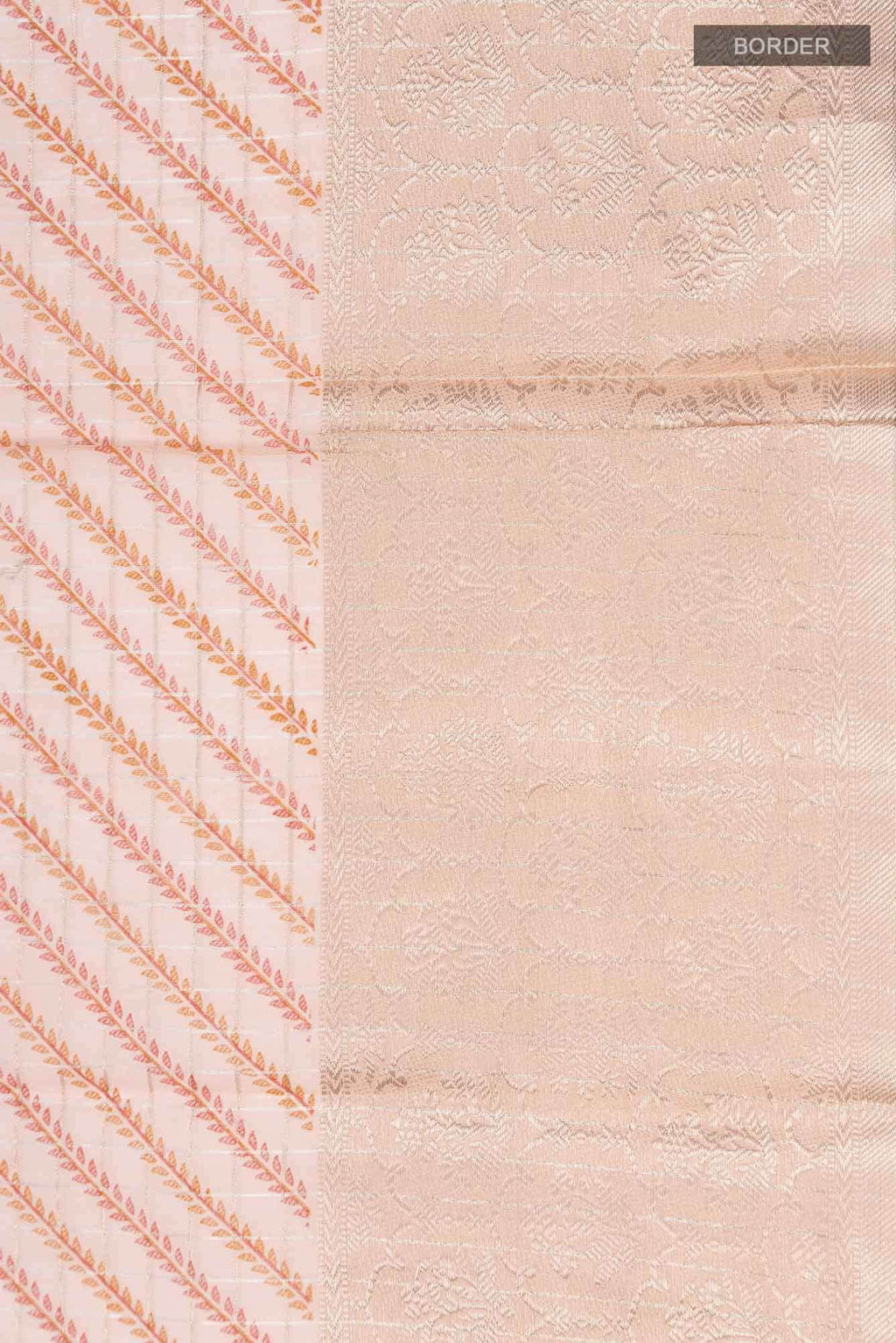 Peach Blended Silk Cotton Saree