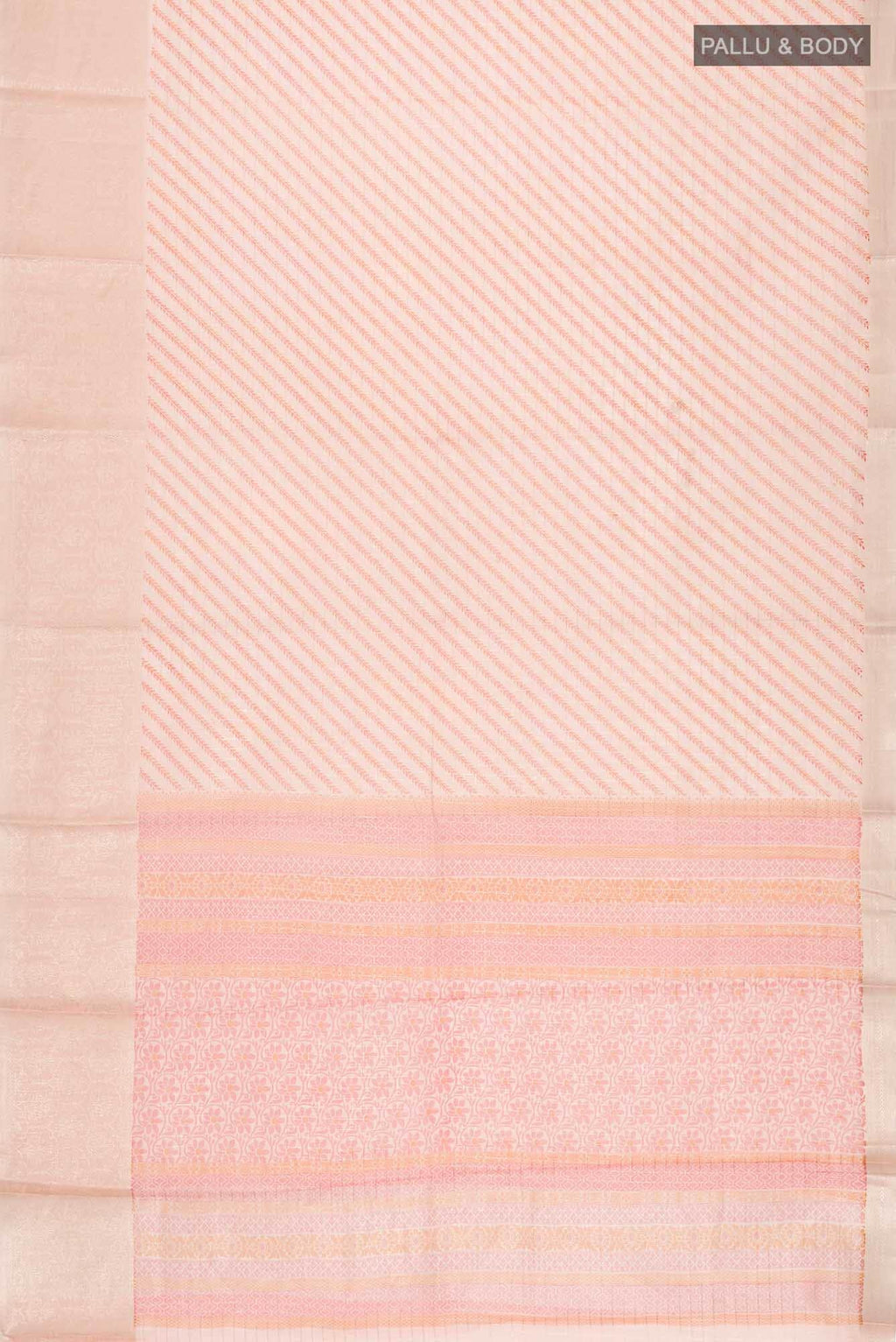 Peach Blended Silk Cotton Saree