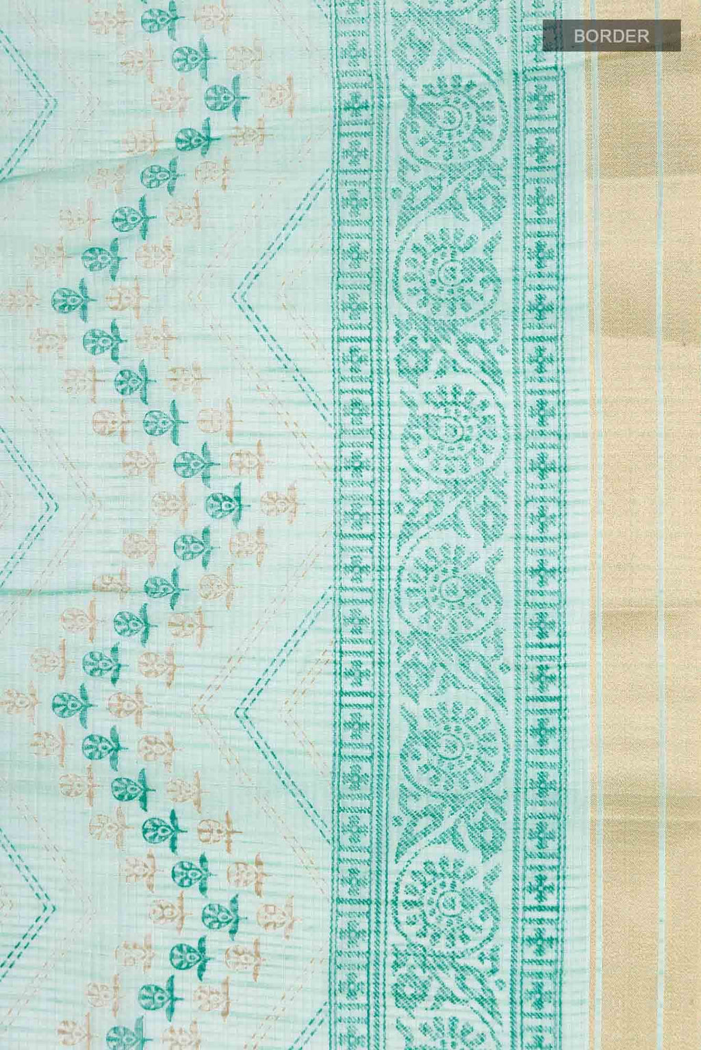 Green Blended Kota Cotton Saree