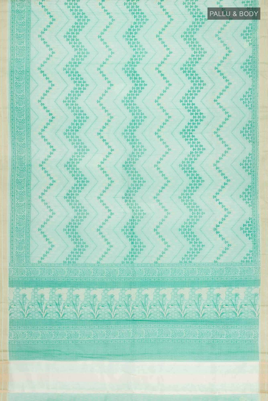 Green Blended Kota Cotton Saree