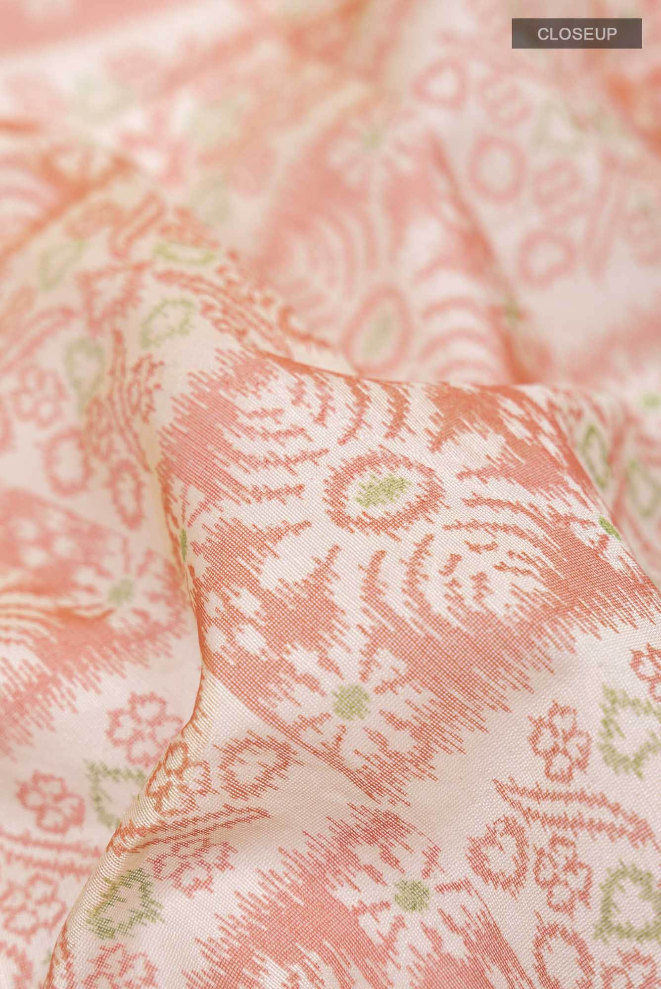 Beige Blended Silk Cotton Saree
