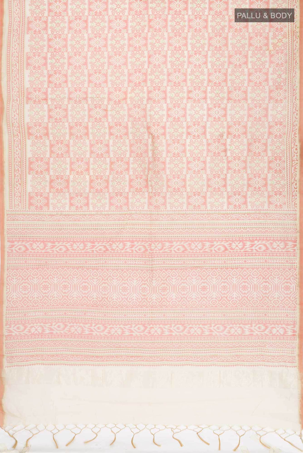 Beige Blended Silk Cotton Saree