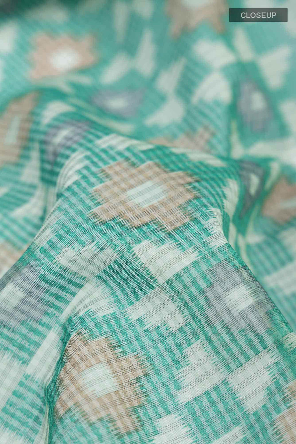 Green Blended Kota Cotton Saree