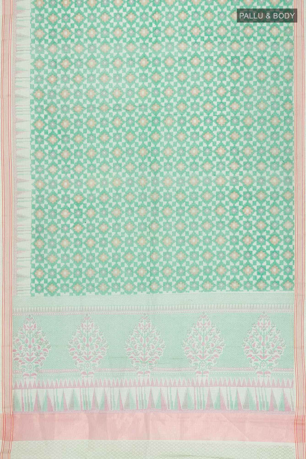 Green Blended Kota Cotton Saree