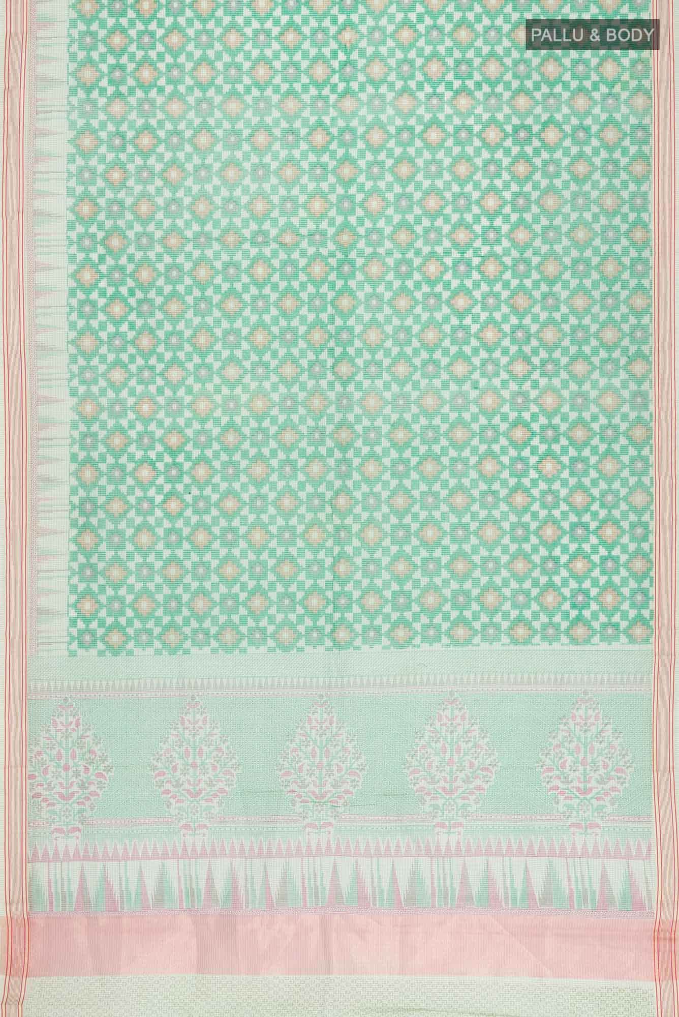 Green Blended Kota Cotton Saree