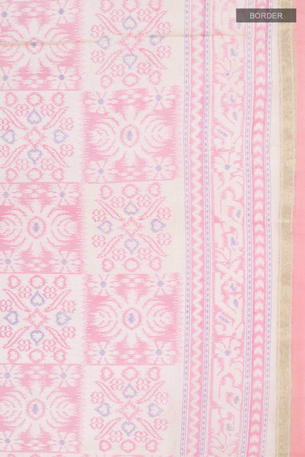 Beige Blended Silk Cotton Saree