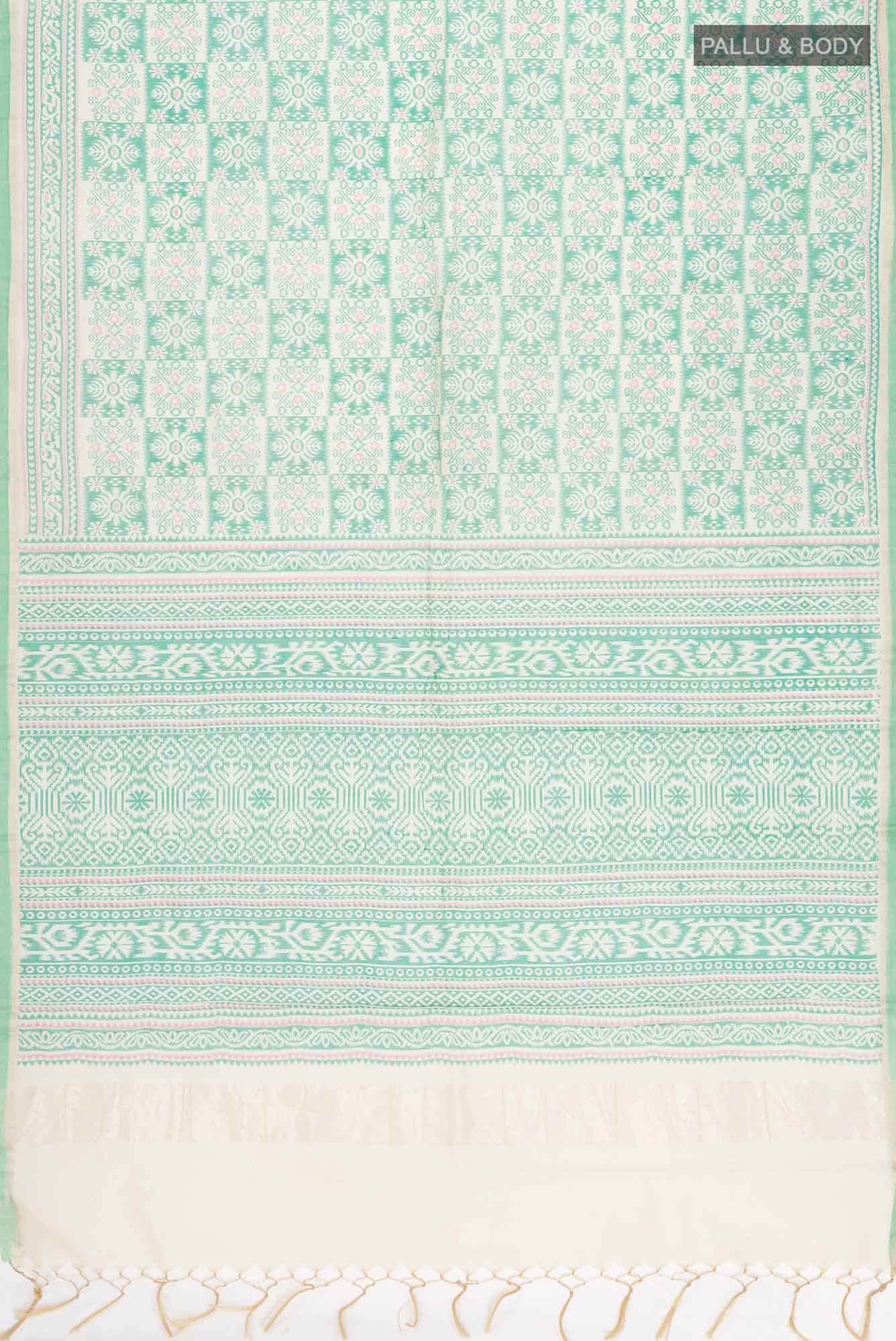 Green Blended Silk Cotton Saree