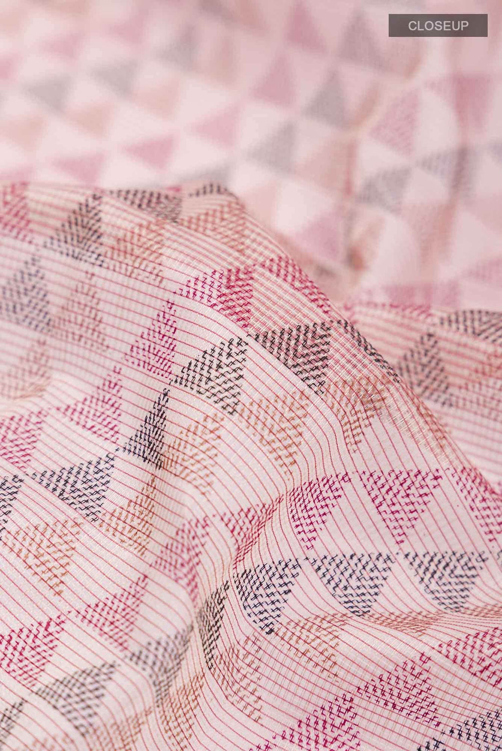 Peach Blended Kota Cotton Saree