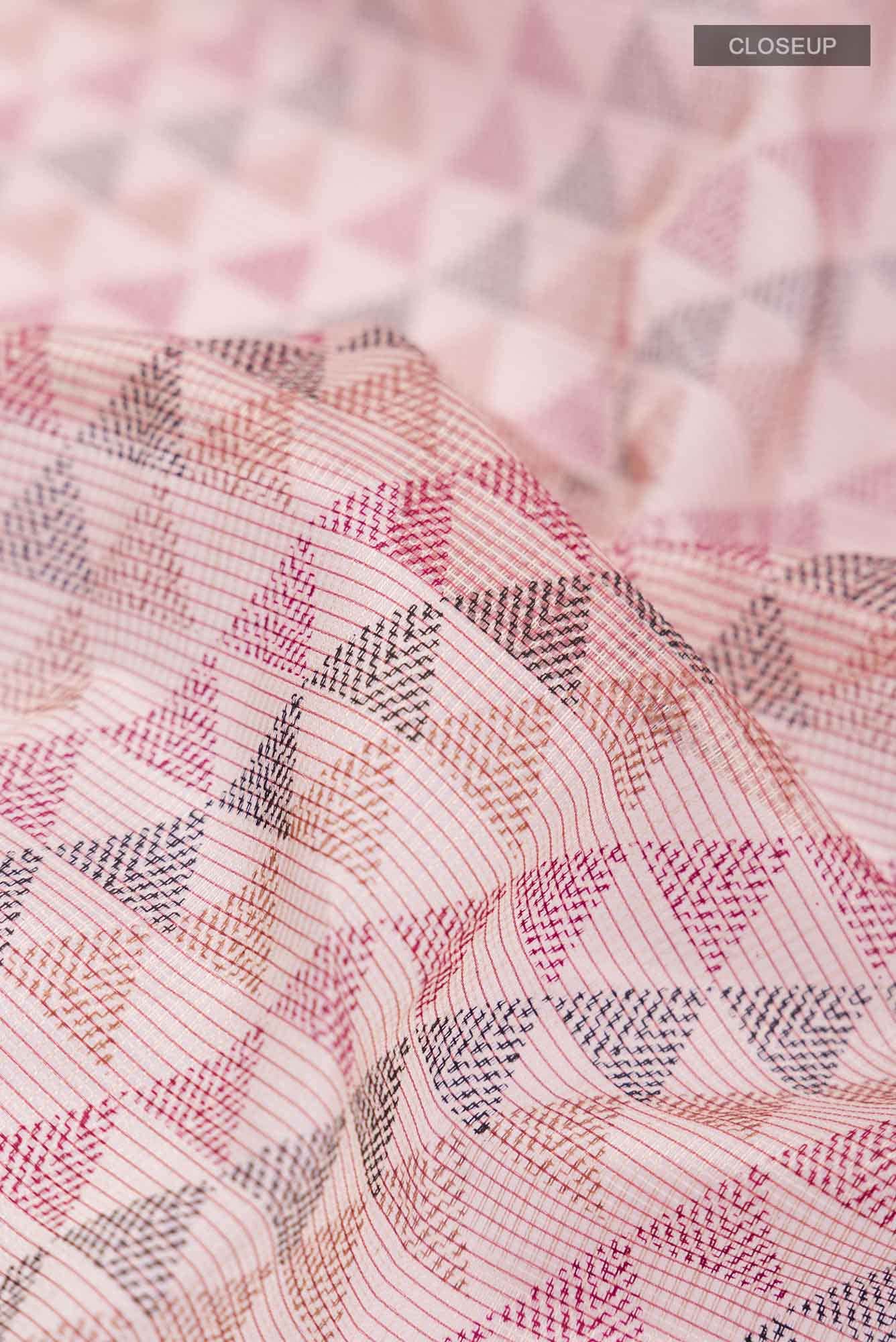 Peach Blended Kota Cotton Saree