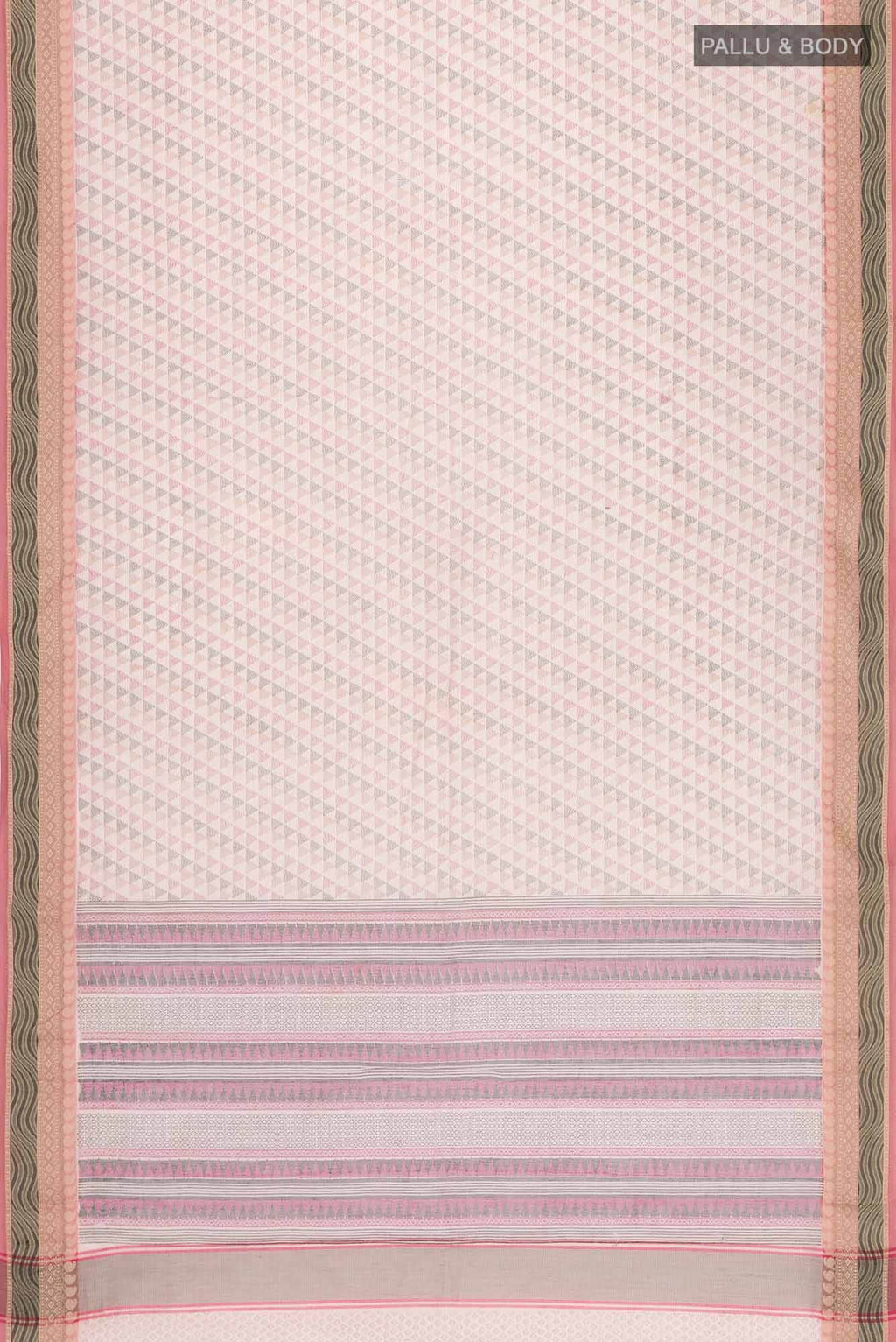 Peach Blended Kota Cotton Saree