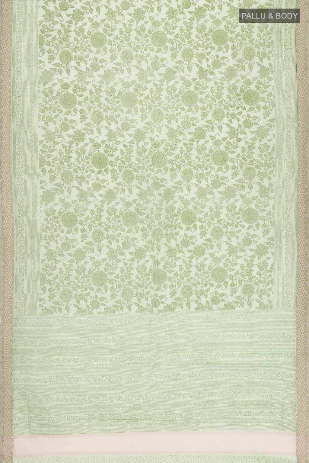 Green Blended Kota Cotton Saree