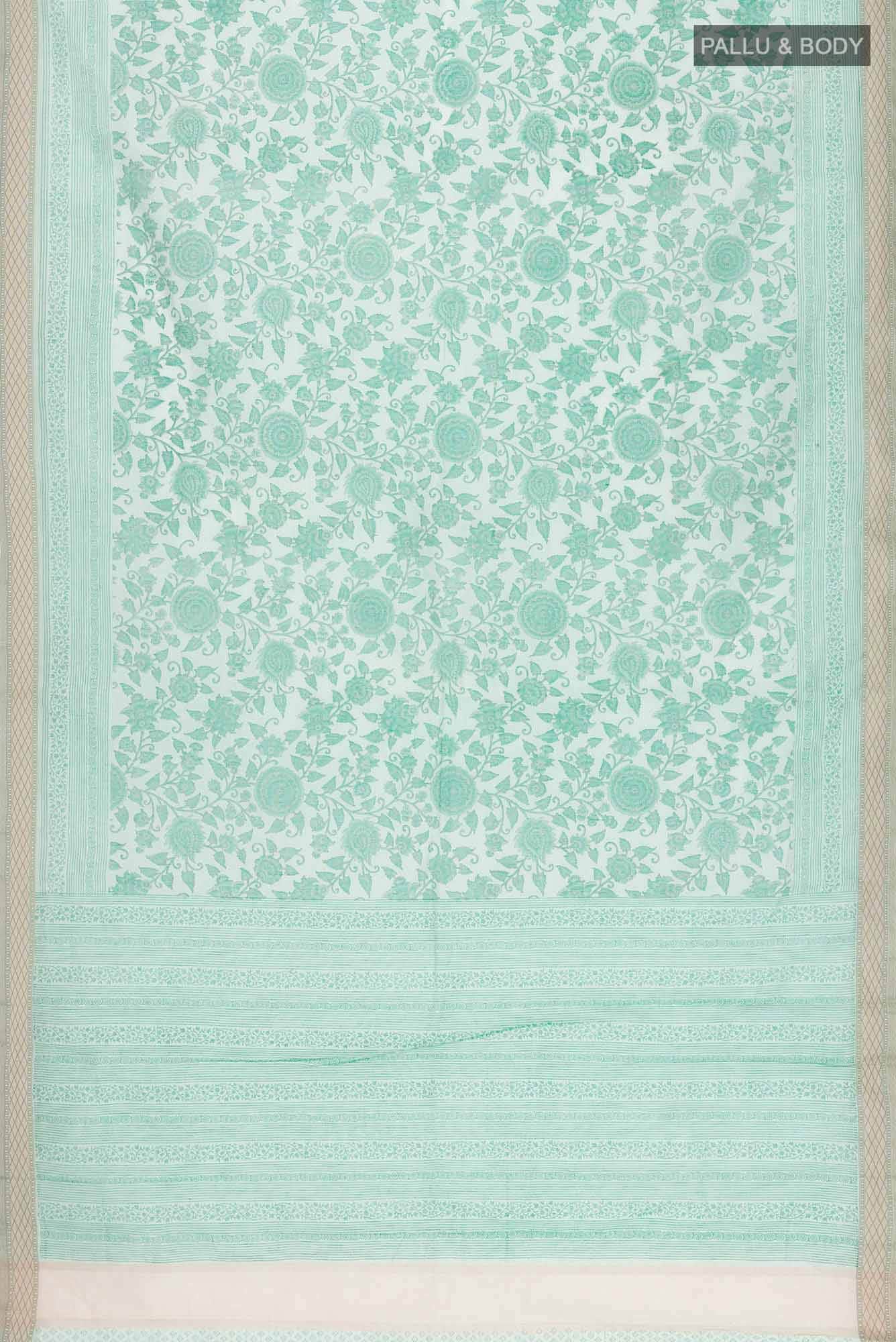 Green Blended Kota Cotton Saree