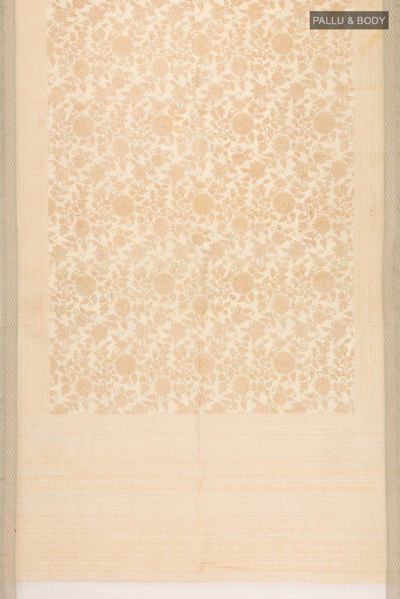 Yellow Blended Kota Cotton Saree