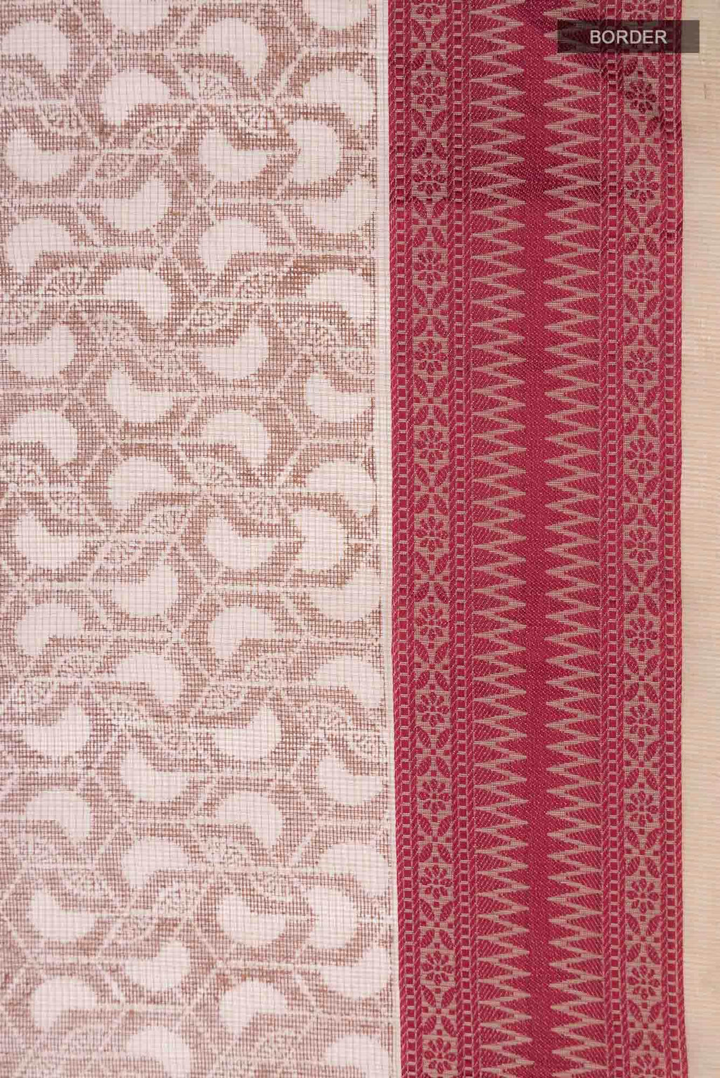 Beige Blended Kota Cotton Saree