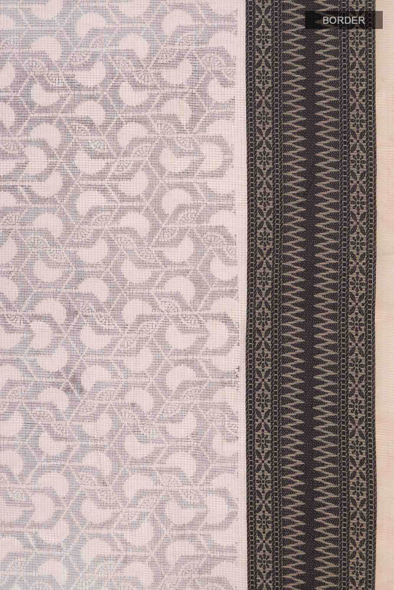 Beige Blended Kota Cotton Saree