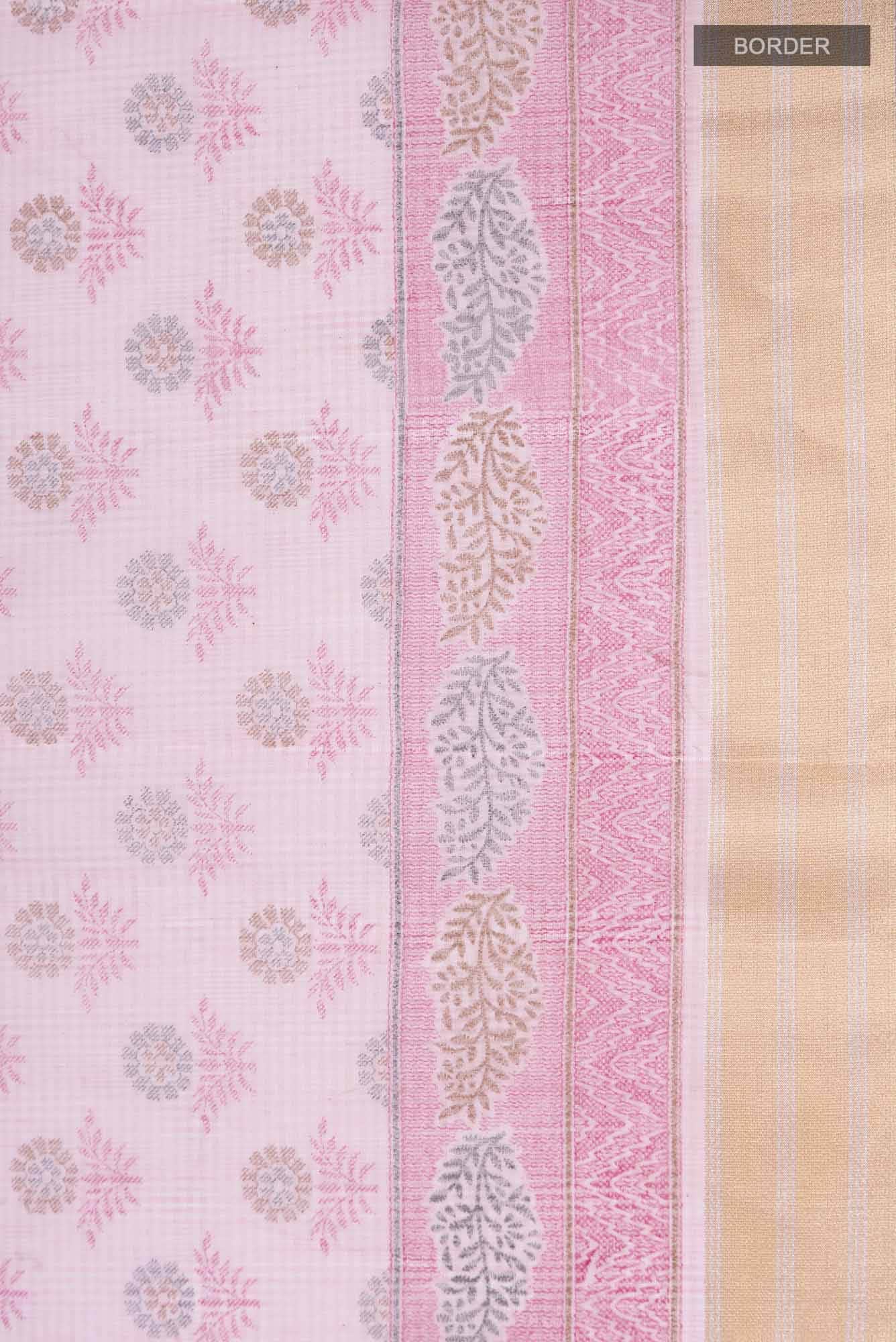 Pink Blended Kota Cotton Saree