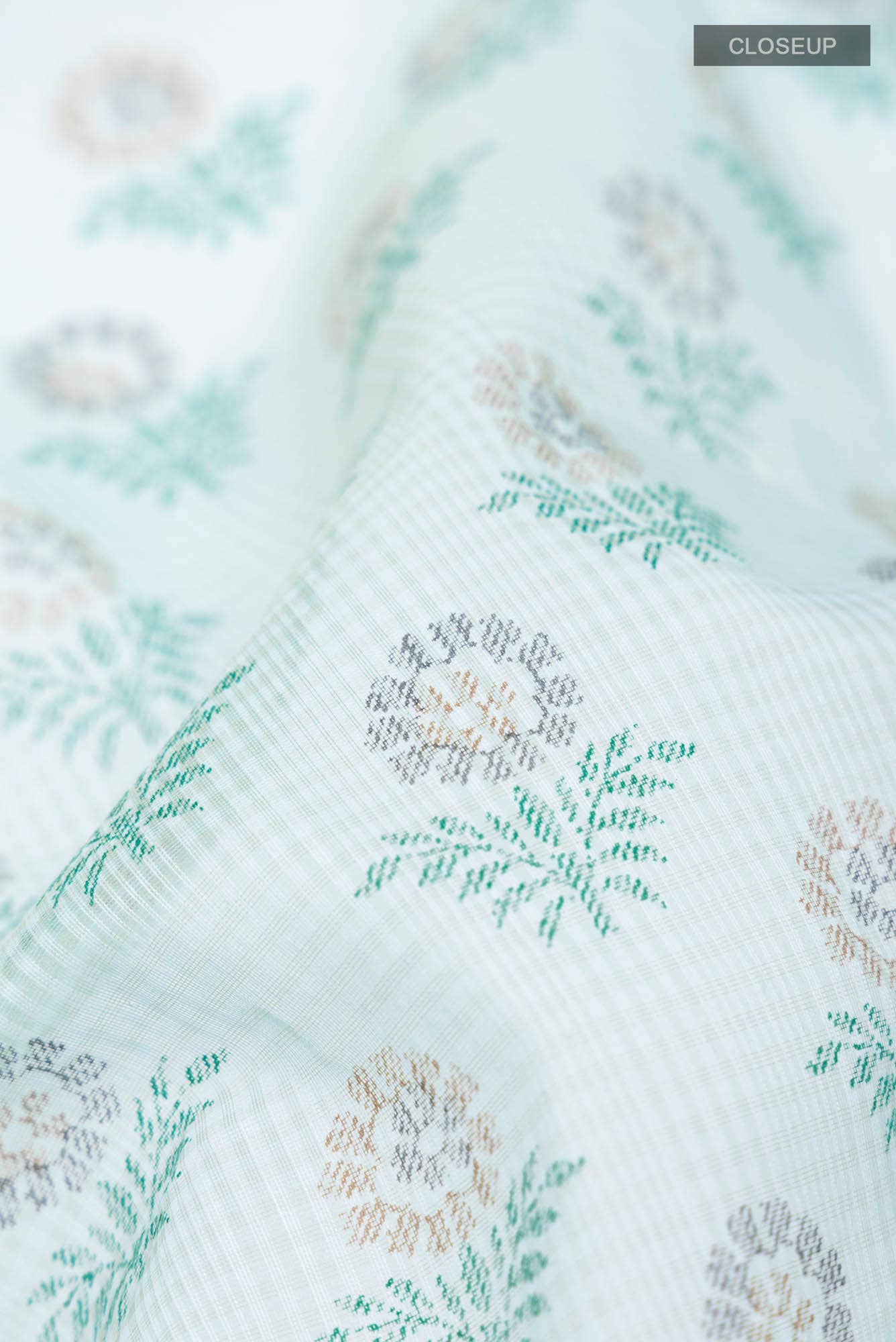 Green Blended Kota Cotton Saree