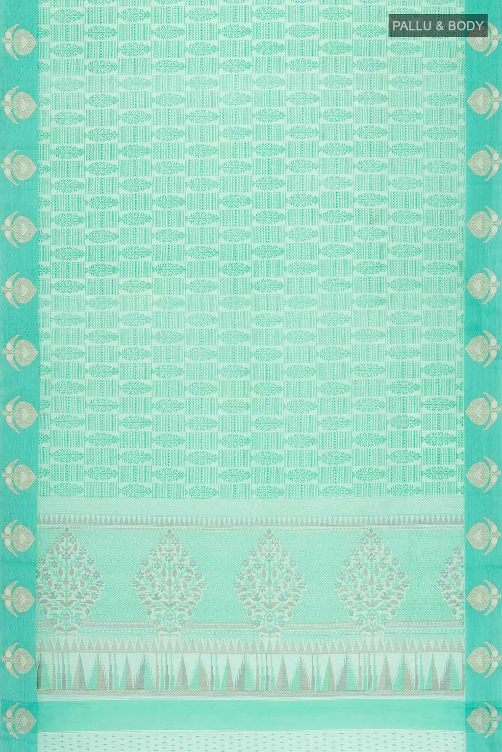 Green Blended Kota Cotton Saree