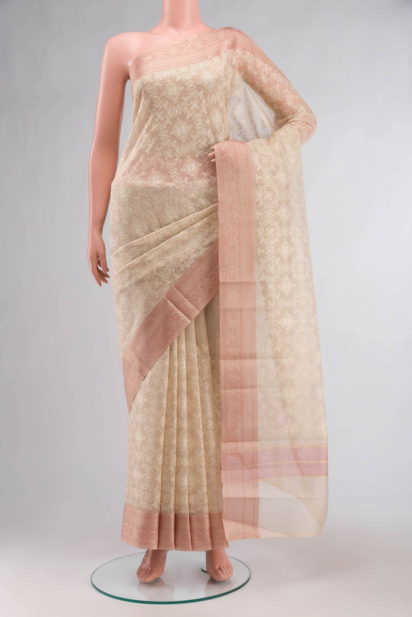 Gold Blended Kota Cotton Saree