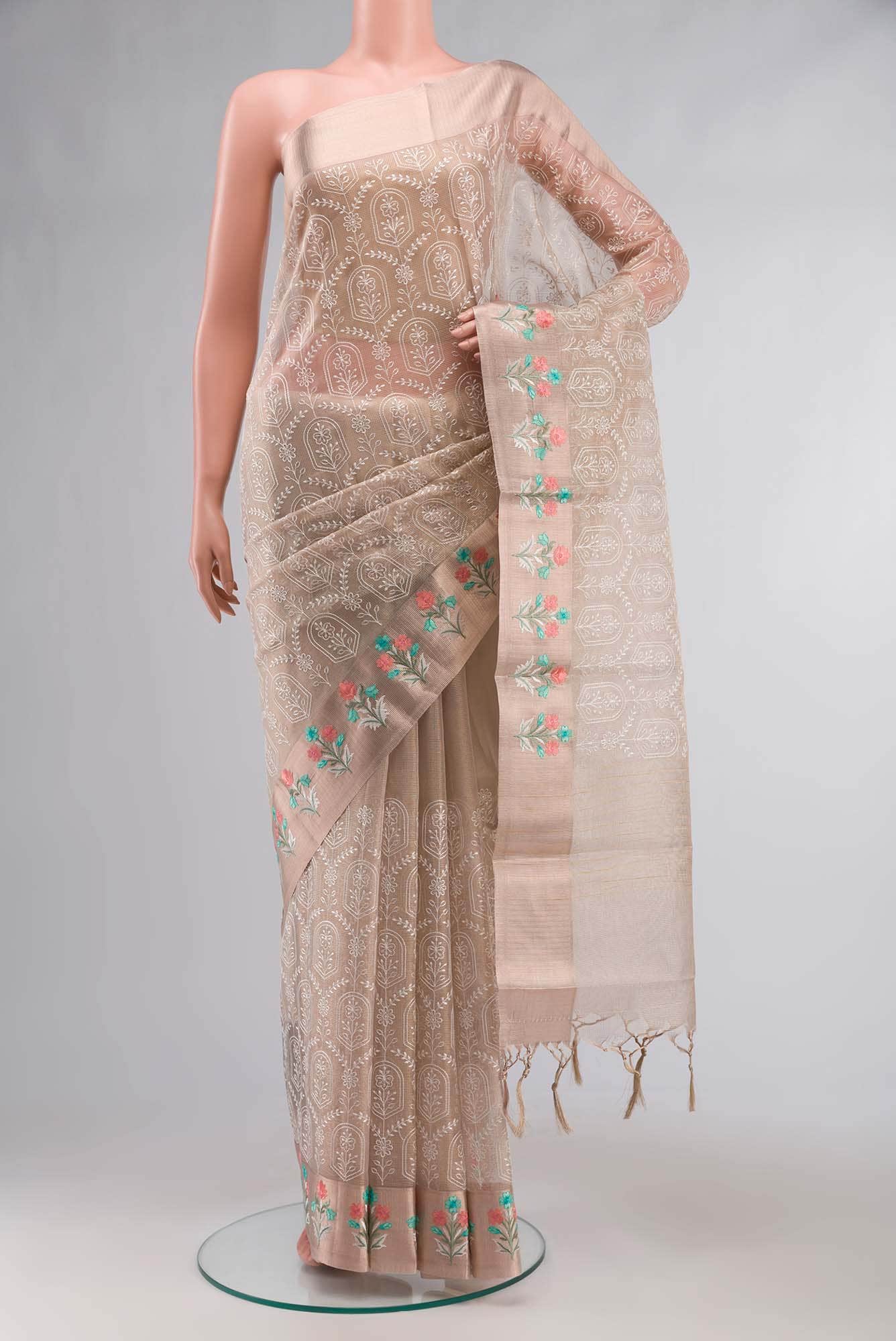 Gold Blended Kota Cotton Saree