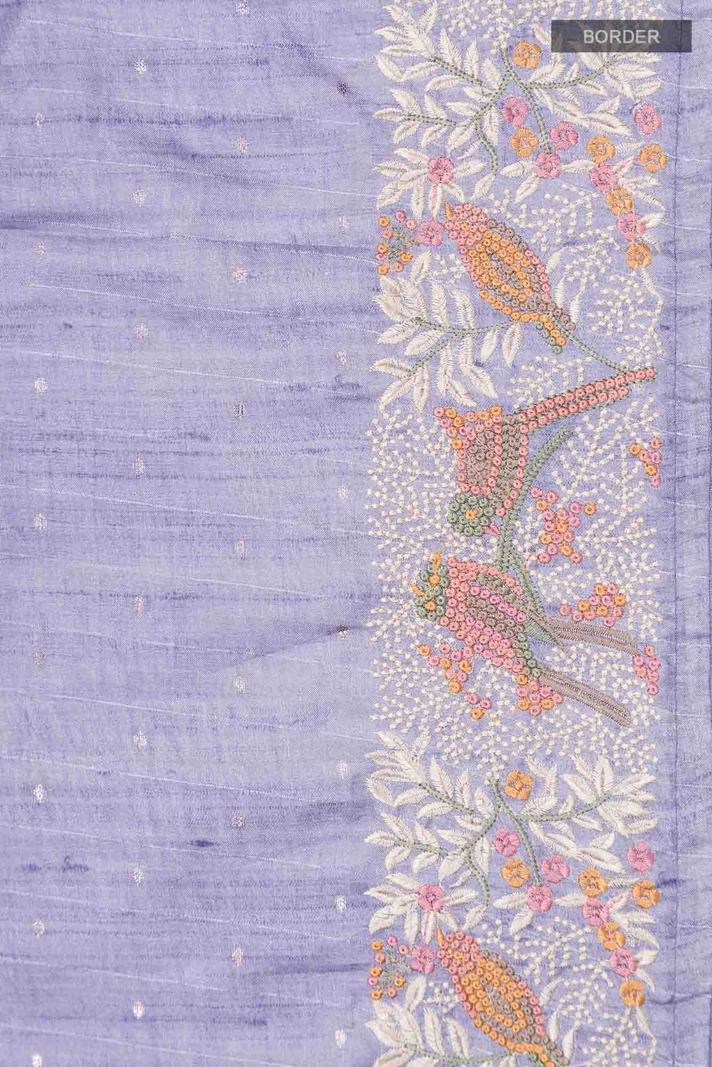 Blue Blended Tussar Silk Saree