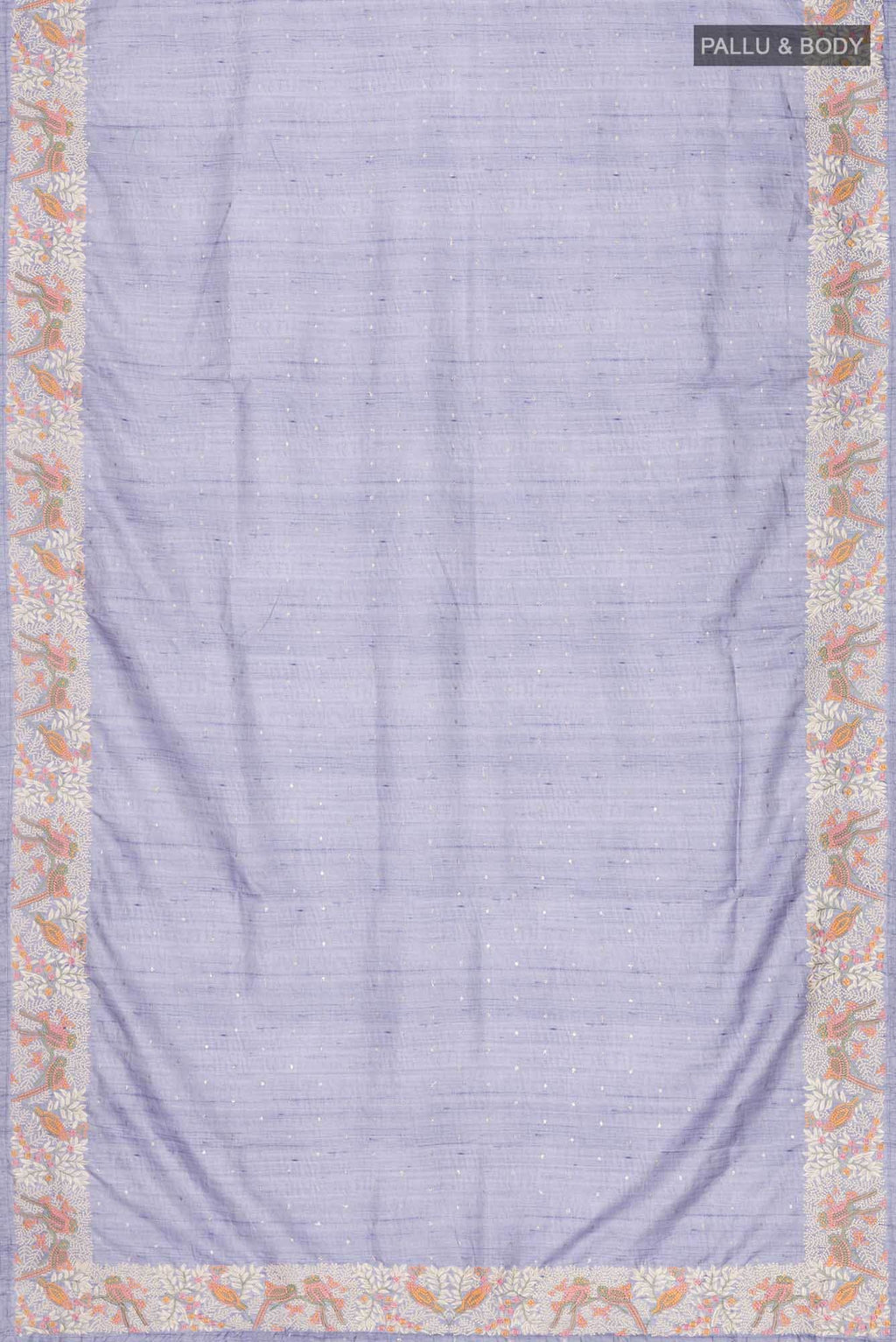 Blue Blended Tussar Silk Saree