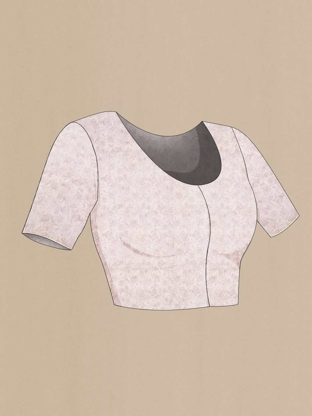 Peach Blended Kota Cotton Saree