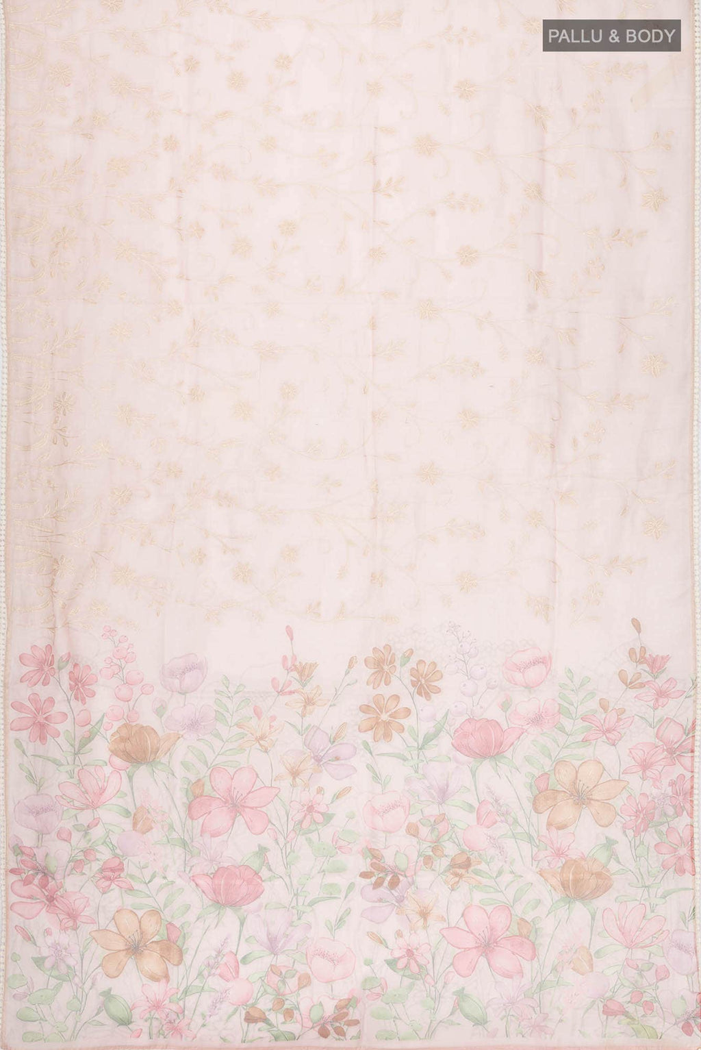 Peach Blended Kota Cotton Saree