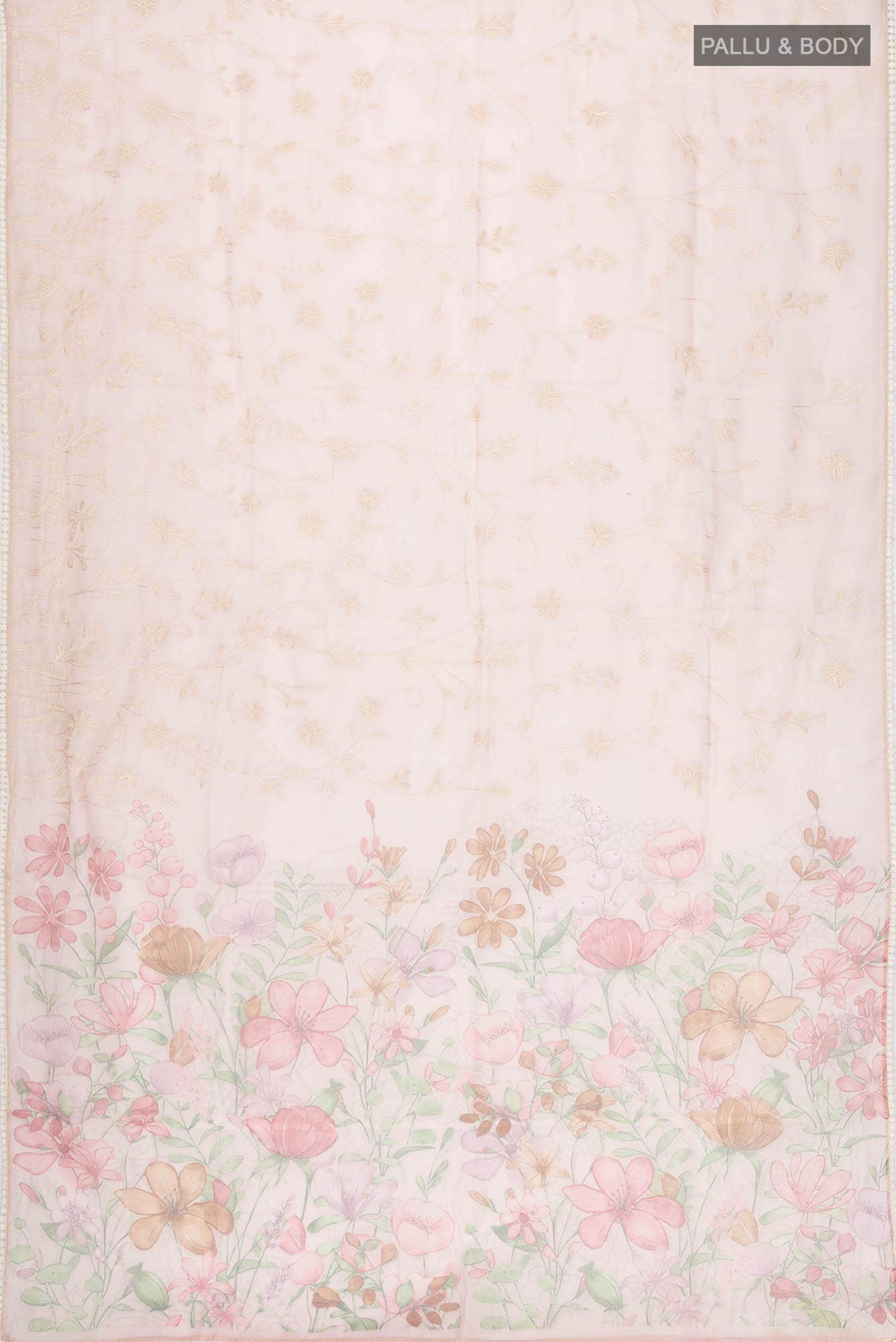 Peach Blended Kota Cotton Saree