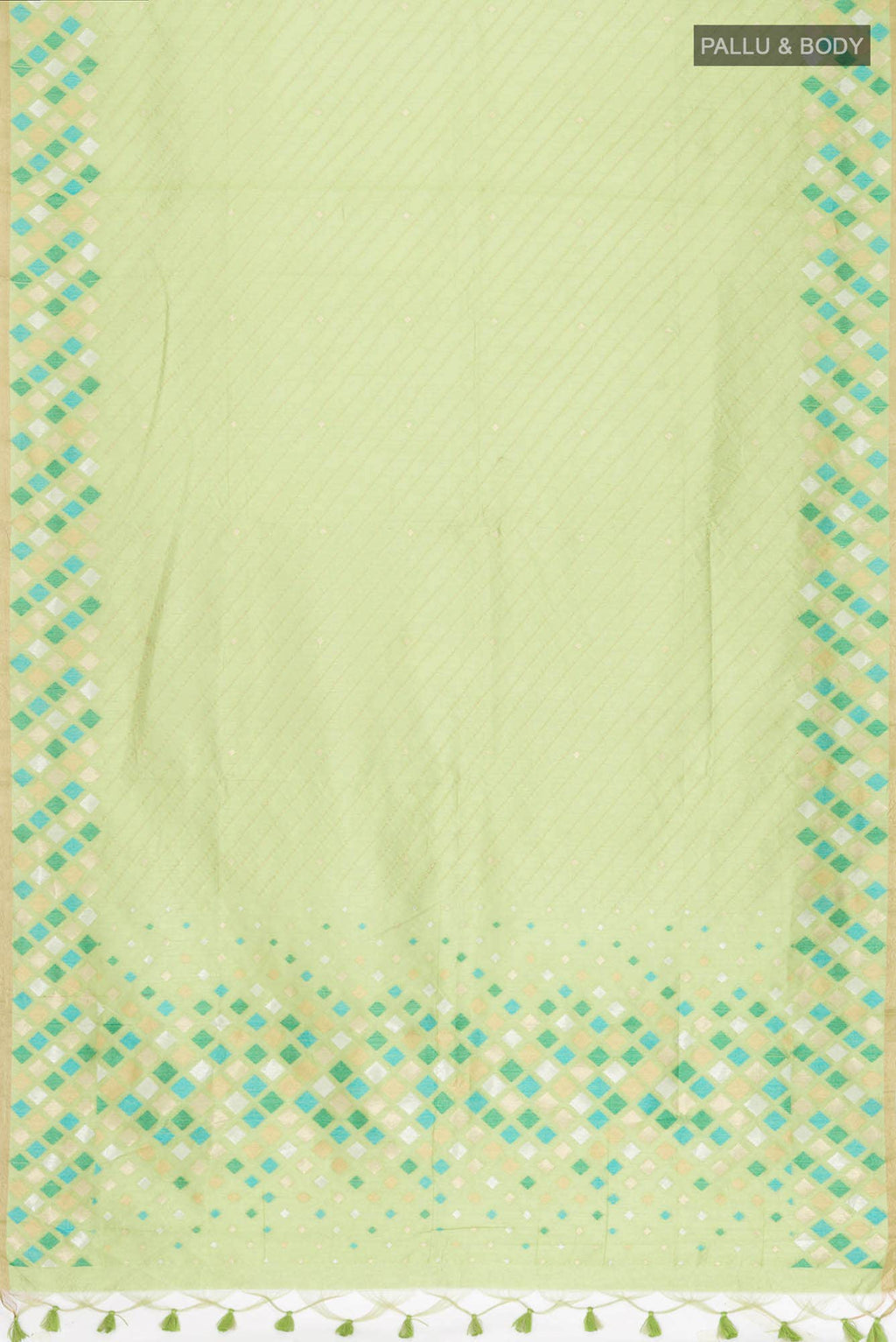 Green Blended Raw Silk Saree