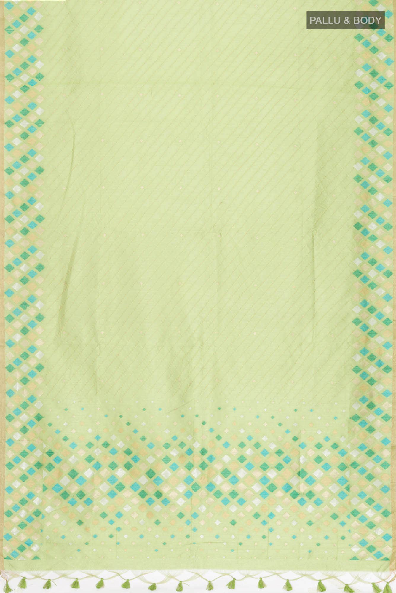 Green Blended Raw Silk Saree