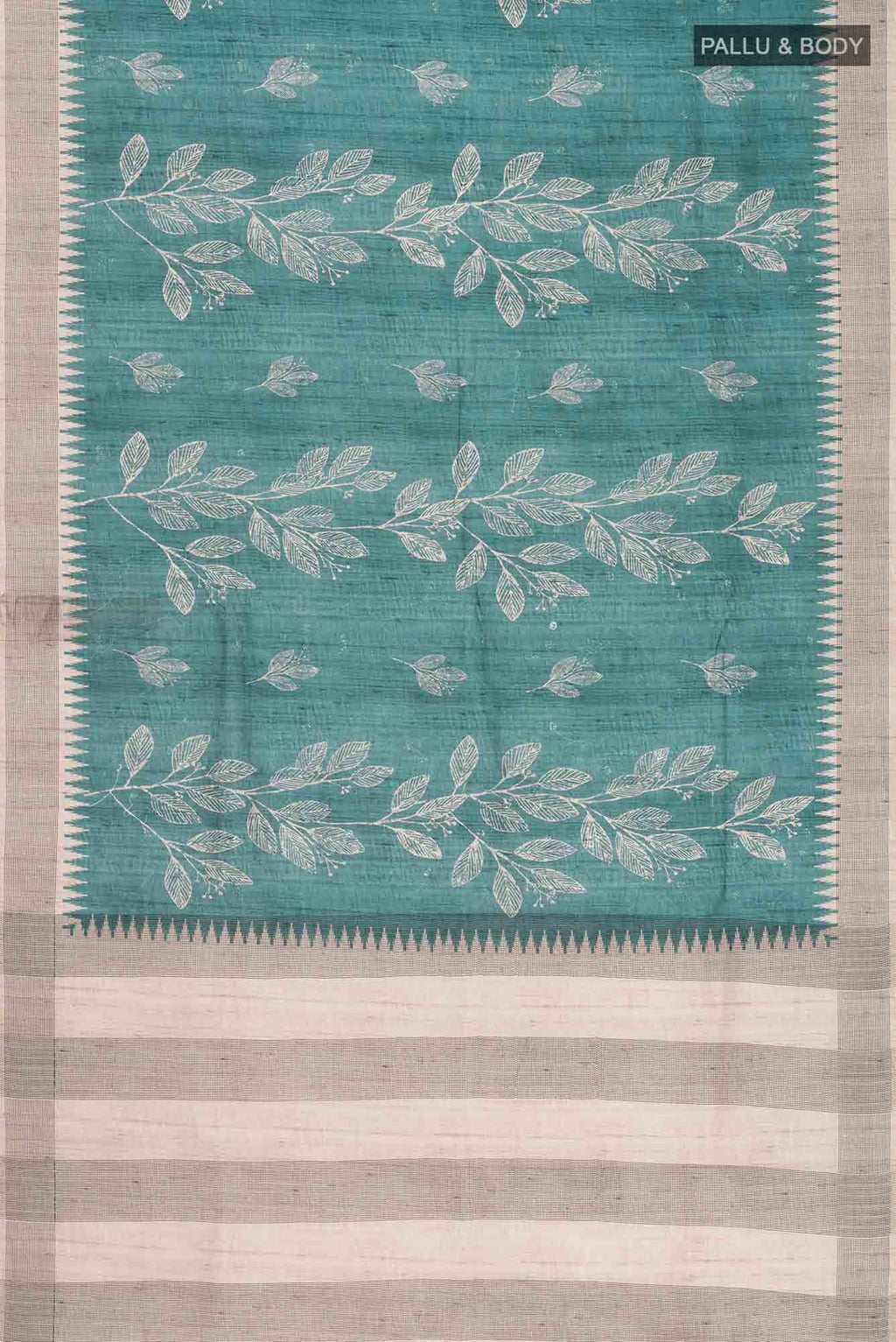 Green Blended Tussar Silk Saree