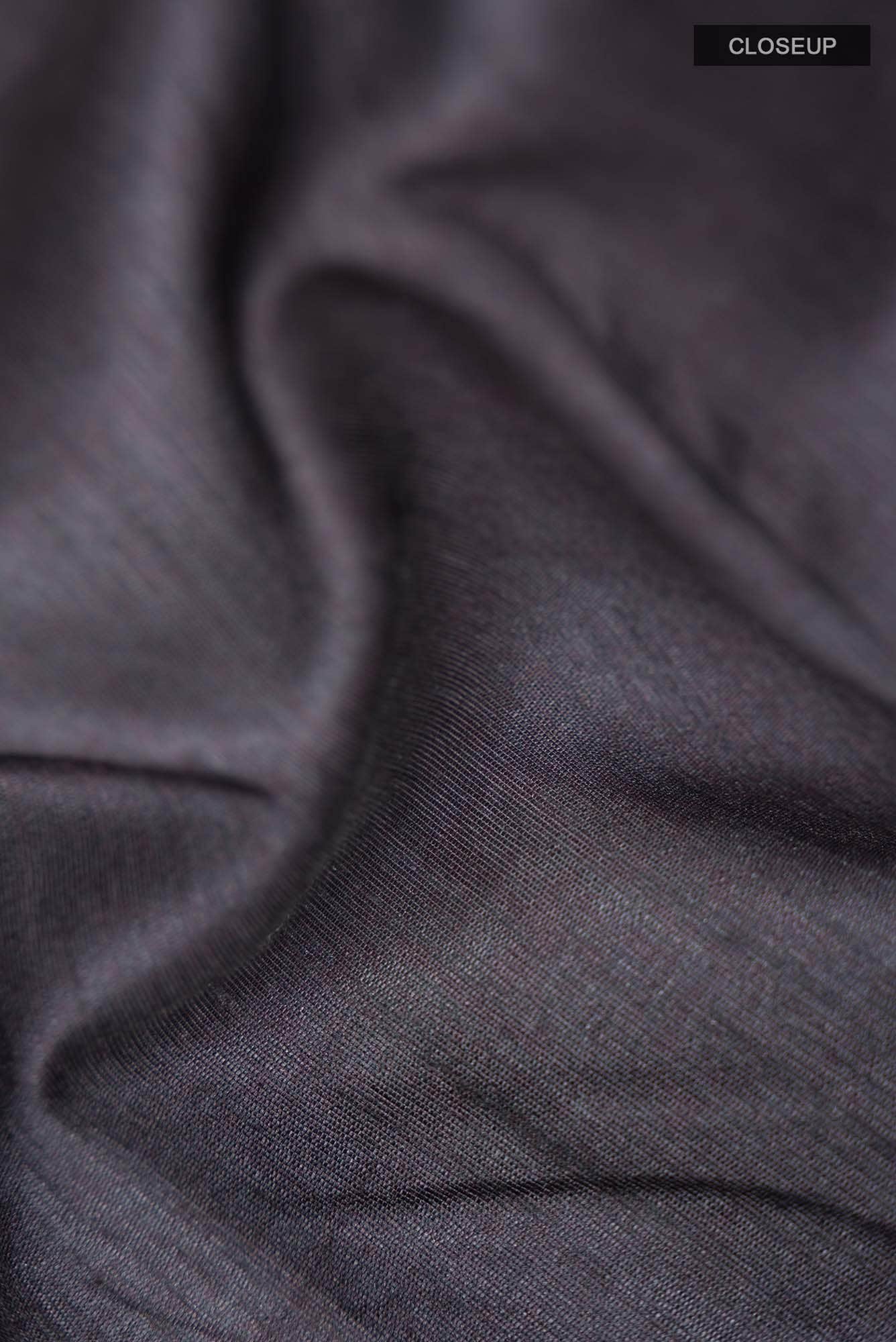 Black Blended Tussar Silk Saree