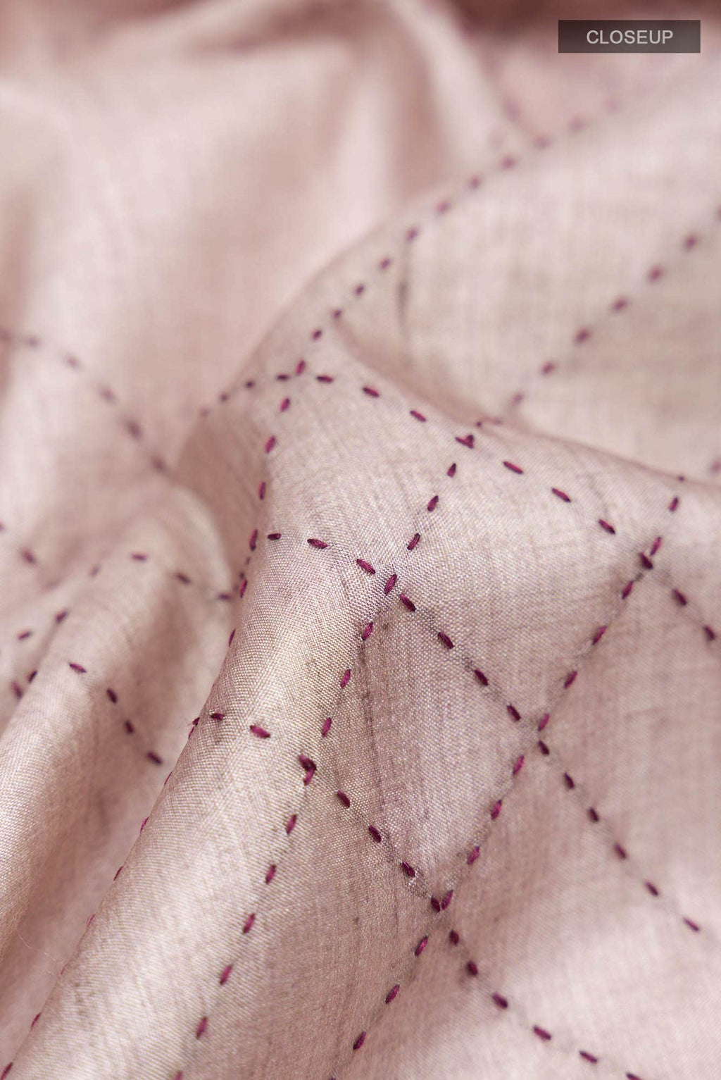 Beige Blended Tussar Silk Saree
