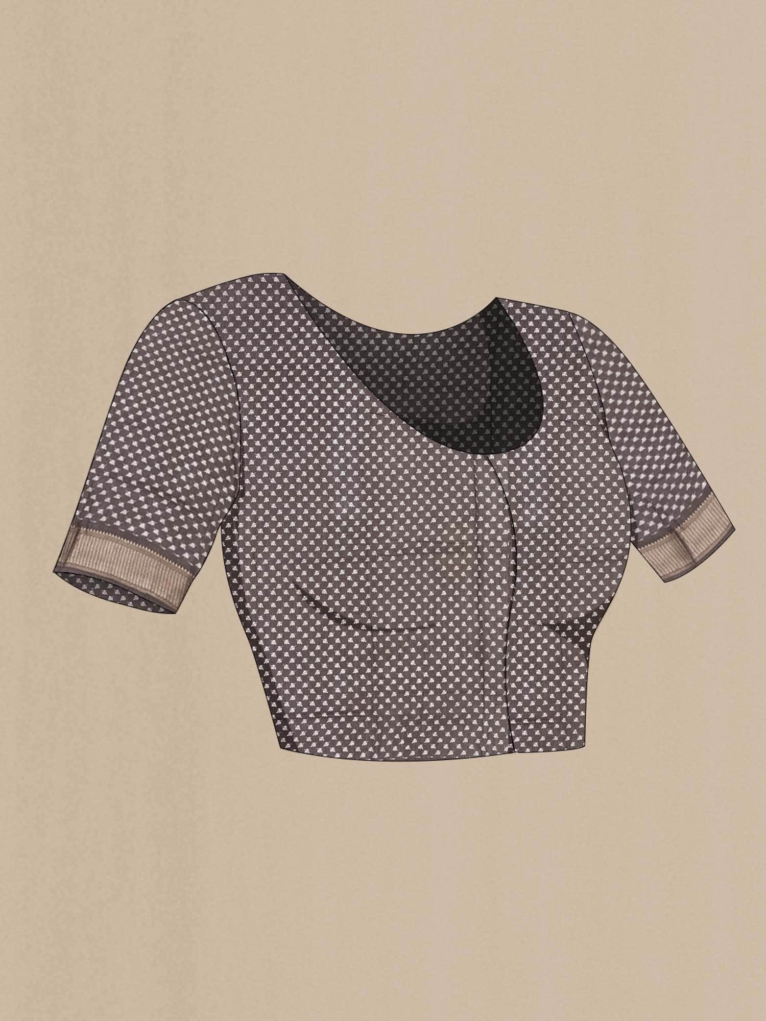 Brown Blended Tussar Silk Saree