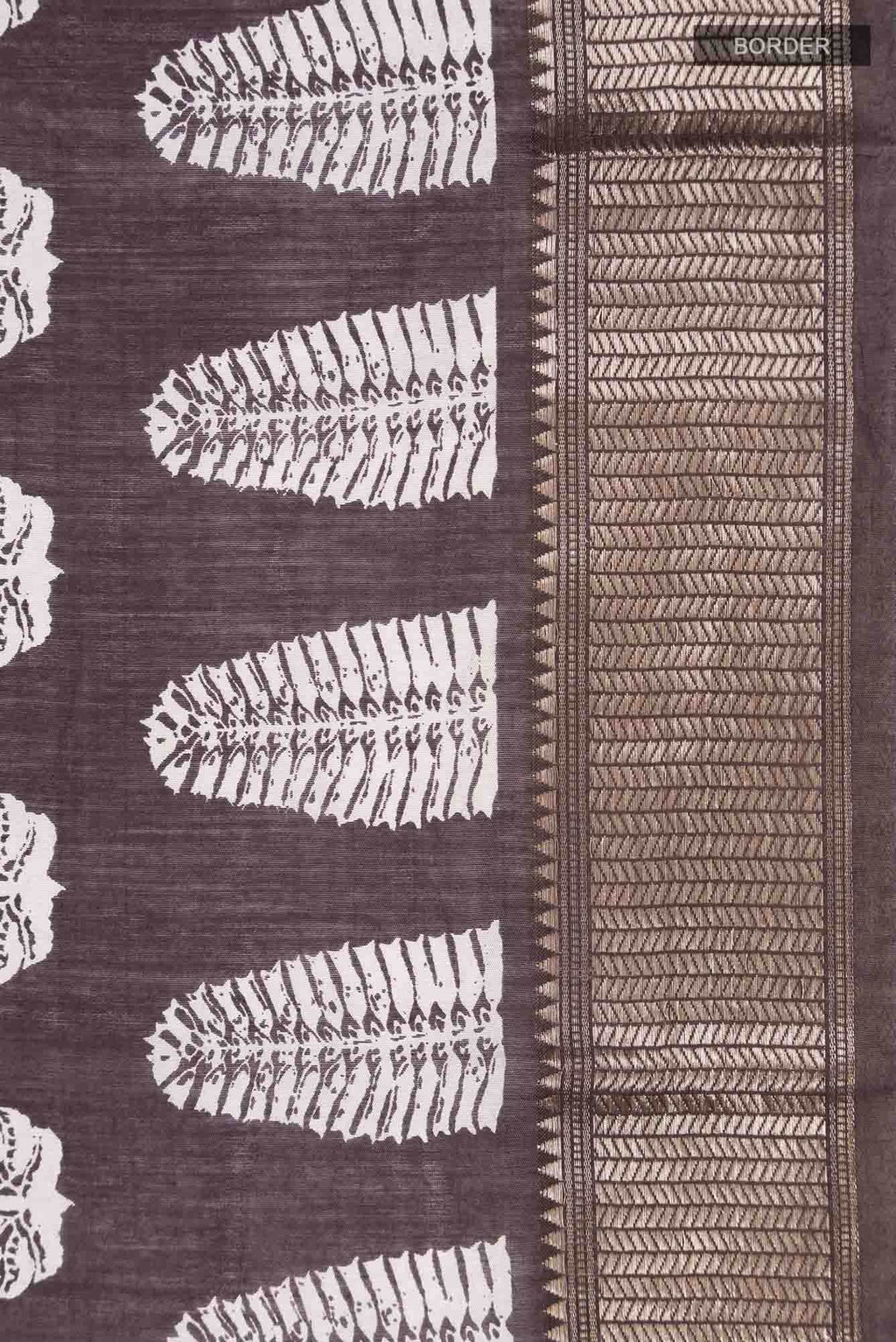 Brown Blended Tussar Silk Saree