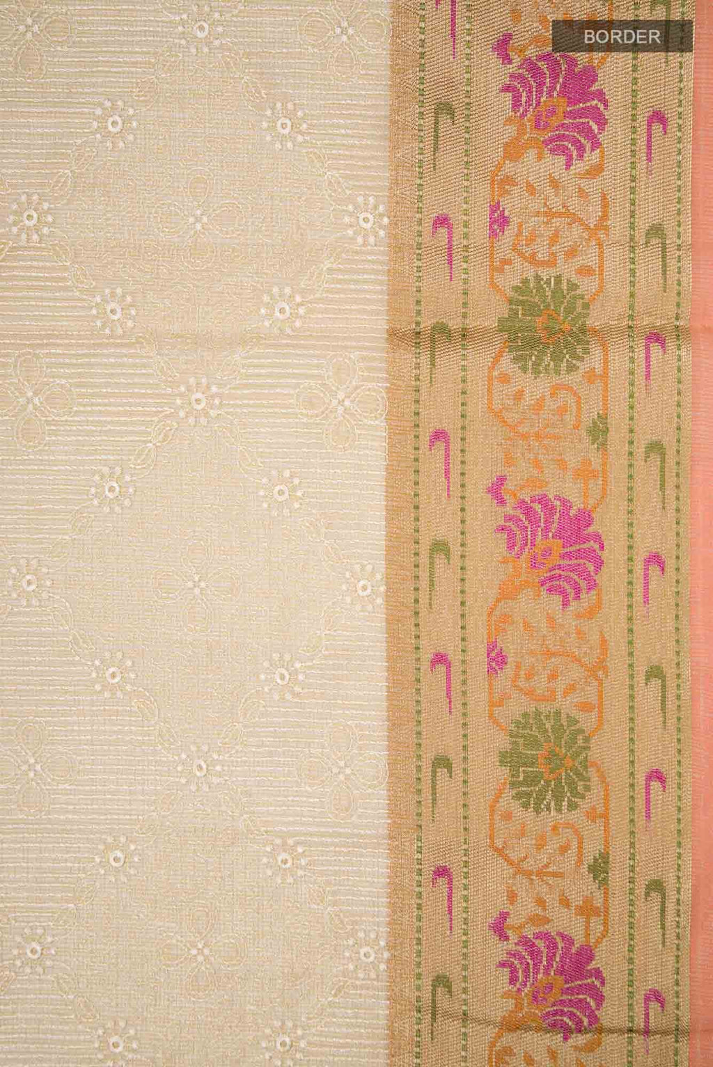 Yellow Kota Cotton Saree with Contrast Border