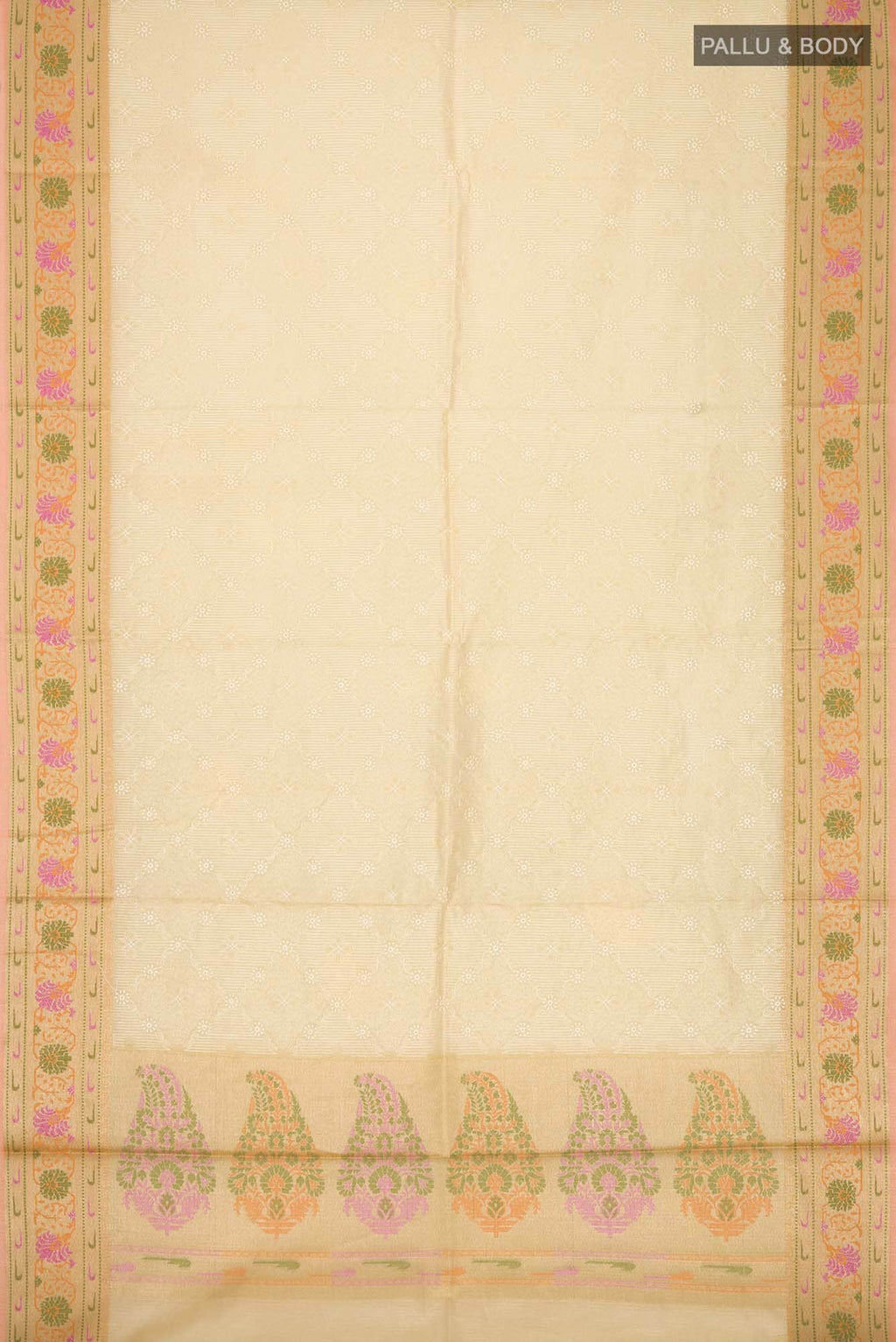 Yellow Kota Cotton Saree with Contrast Border