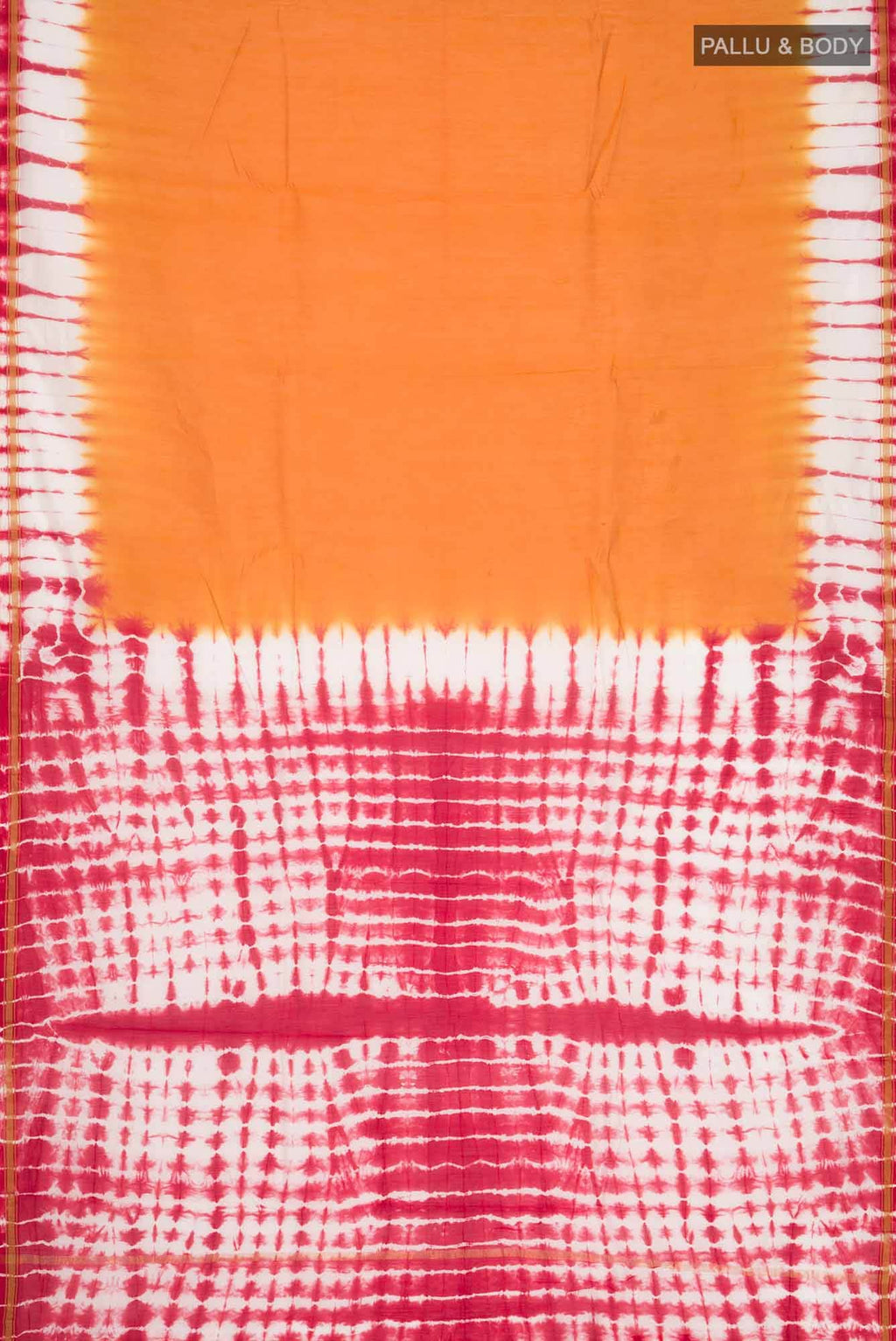Cream Shibori Print Silk Cotton Saree