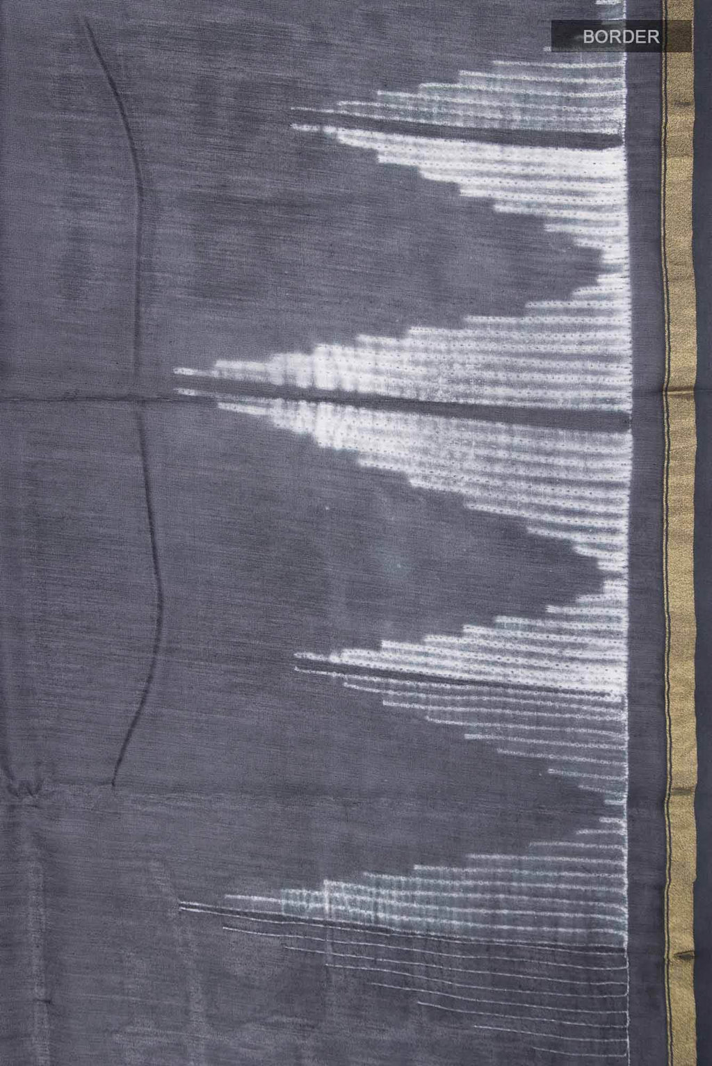Grey Shibori Print Silk Cotton Saree