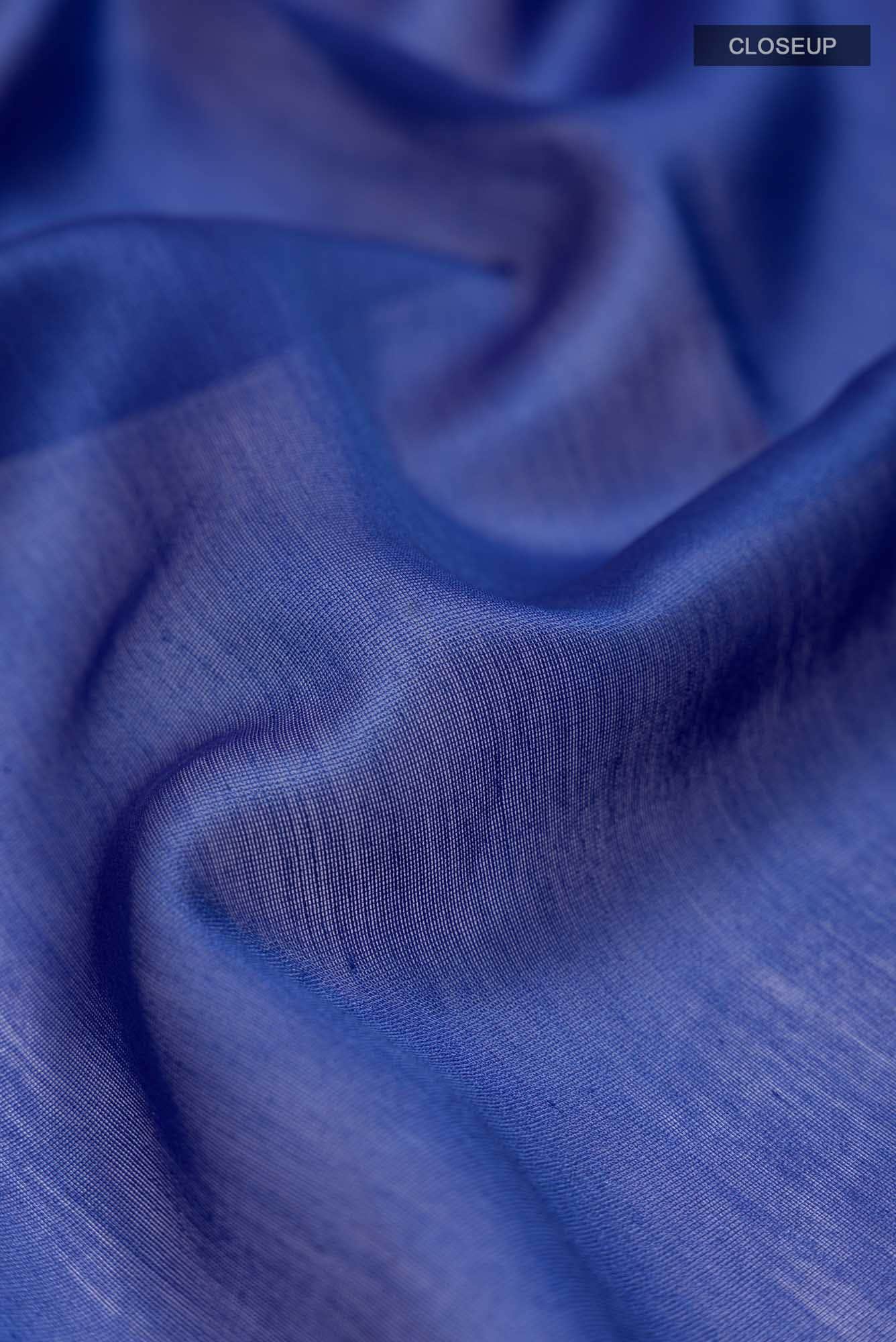 Blue Shibori Print Silk Cotton Saree