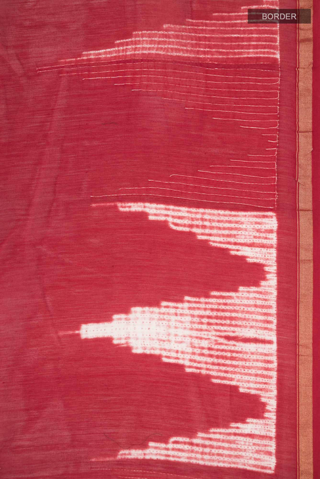 Red Shibori Chanderi Silk Cotton Saree
