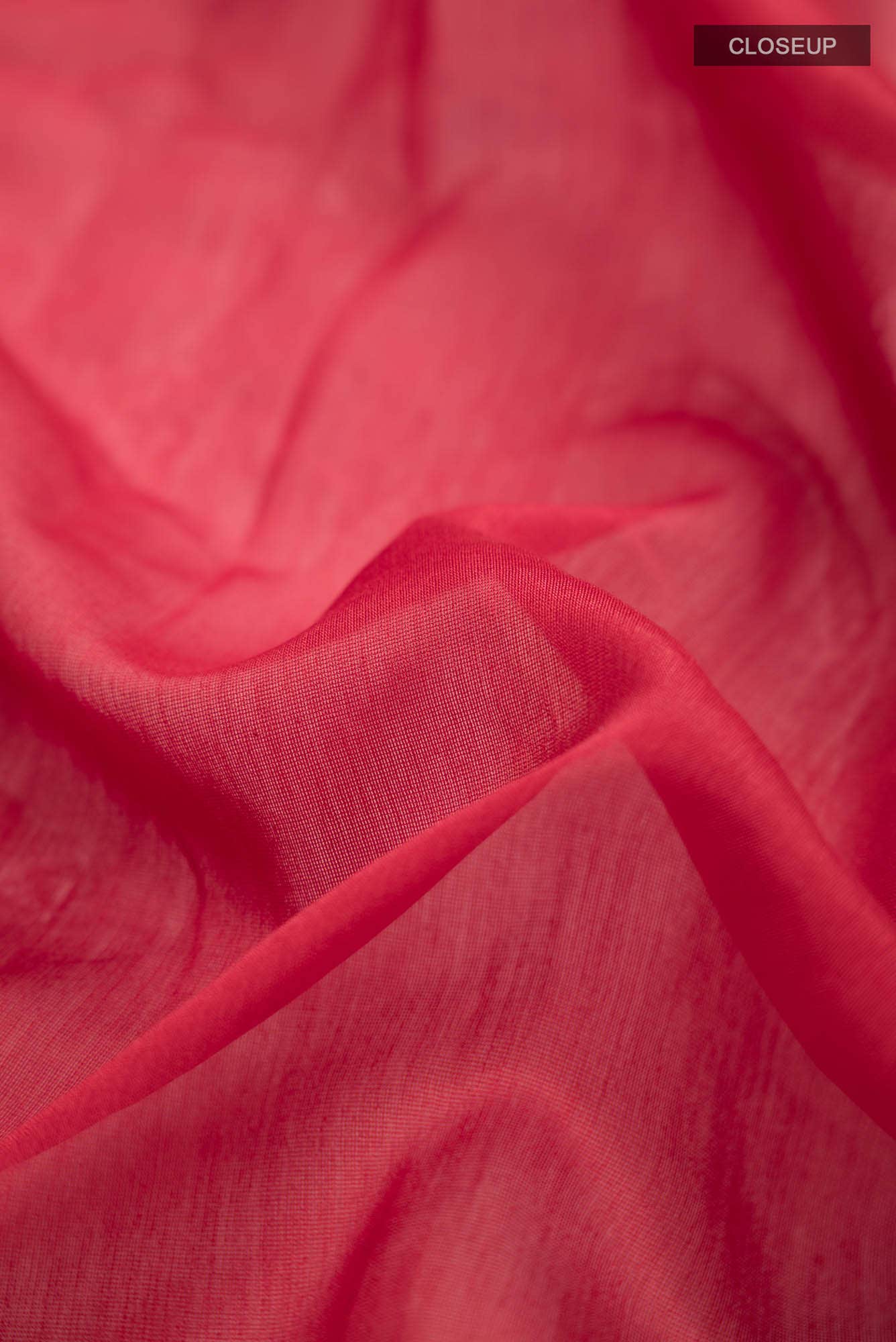 Red Shibori Chanderi Silk Cotton Saree