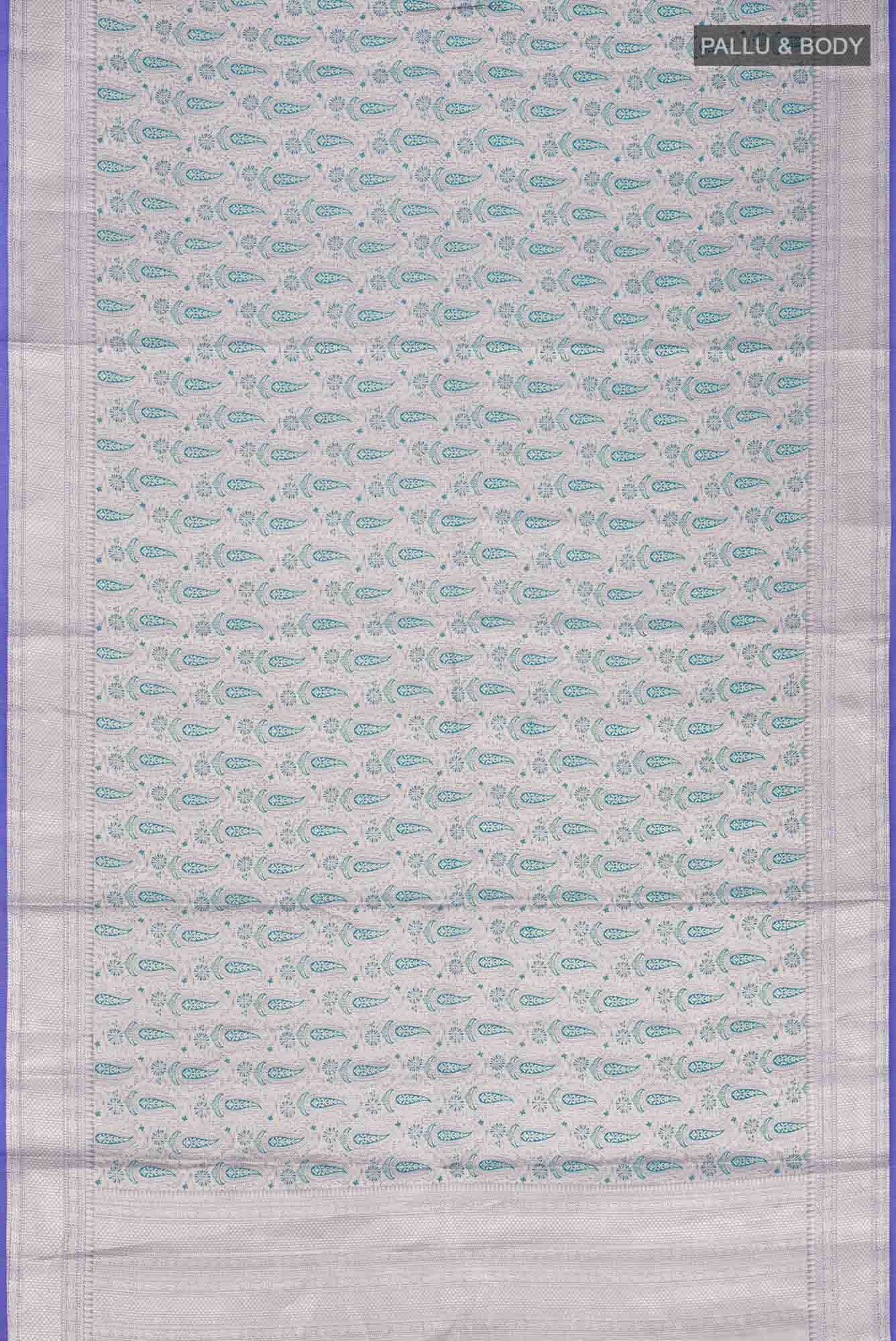 Blue Kota Cotton Saree with Zari Border