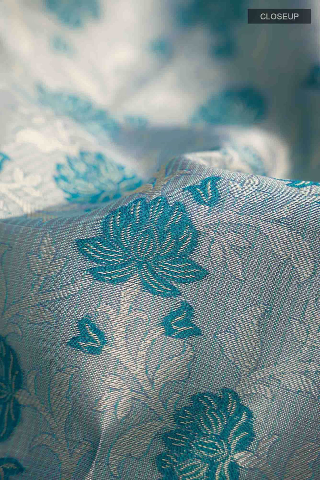 Blue Kota Cotton Saree with Zari Border