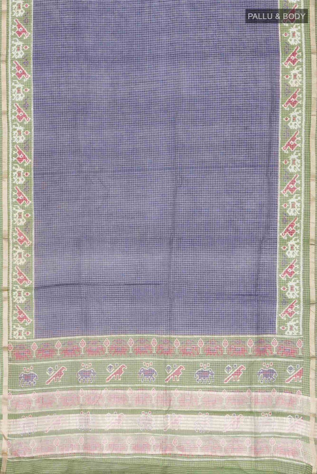 Blue Blended Tussar Silk Saree