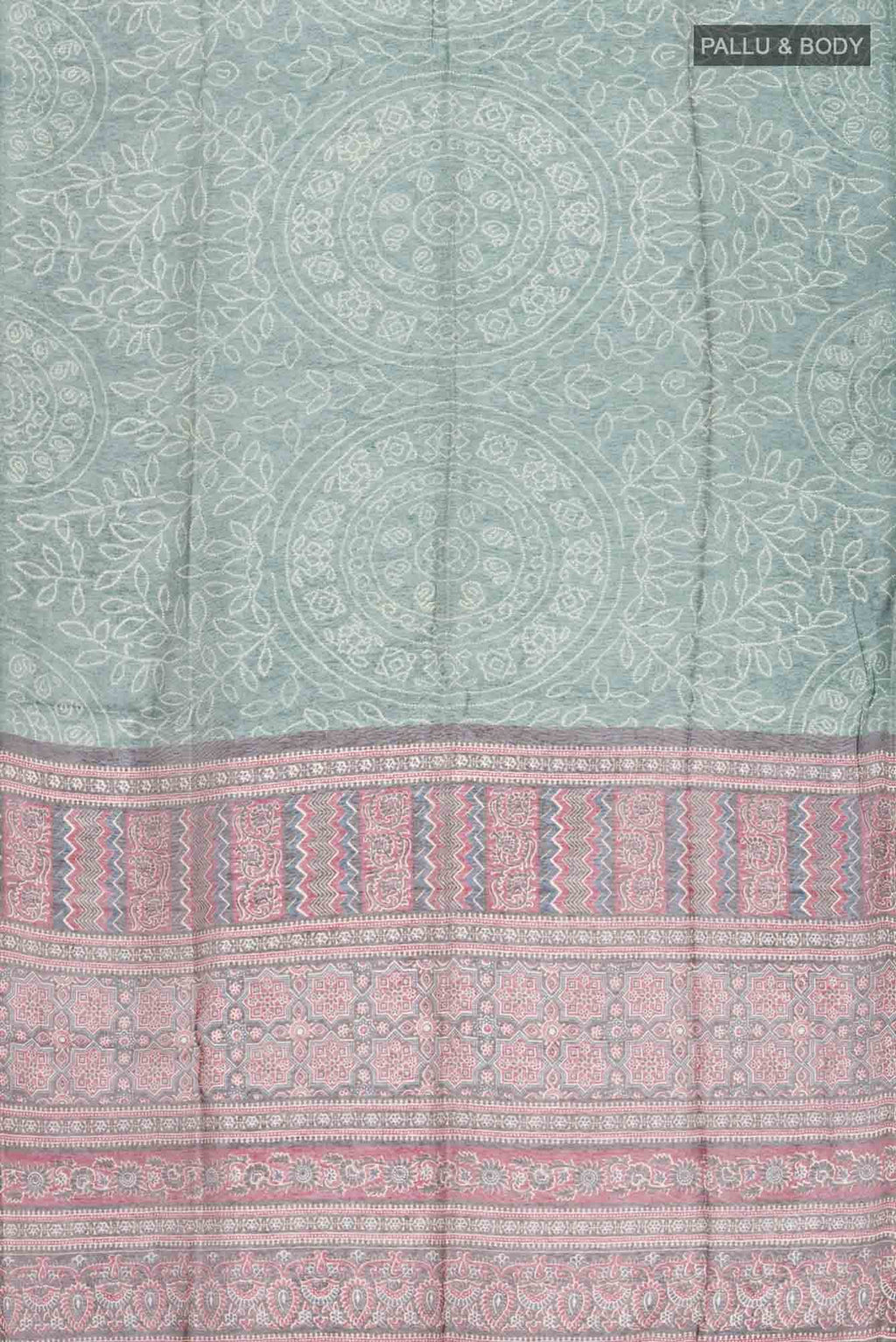 Green Blended Tussar Silk Saree
